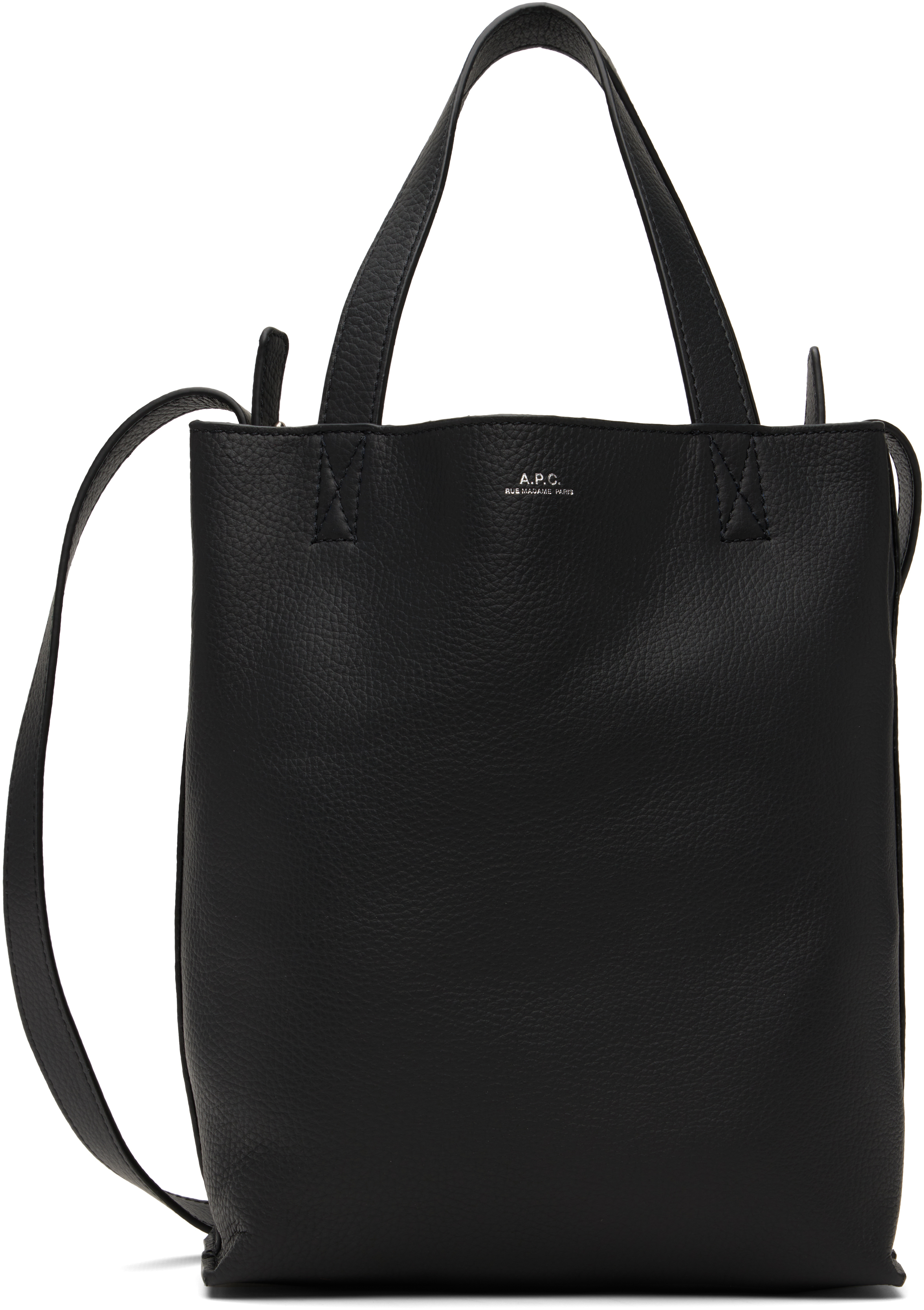 A. P.C. Black Maiko Small Shopping Tote