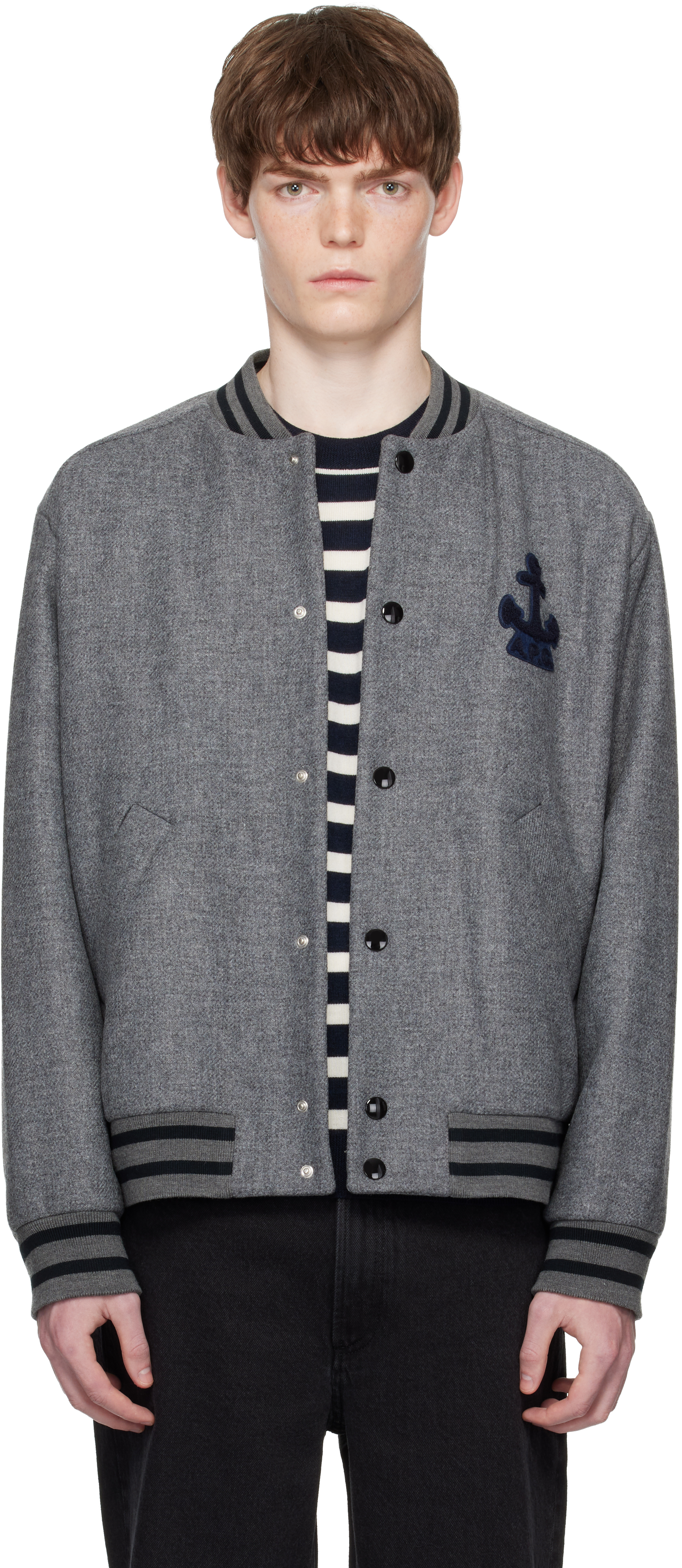 A. P.C. Gray Micka Bomber Jacket