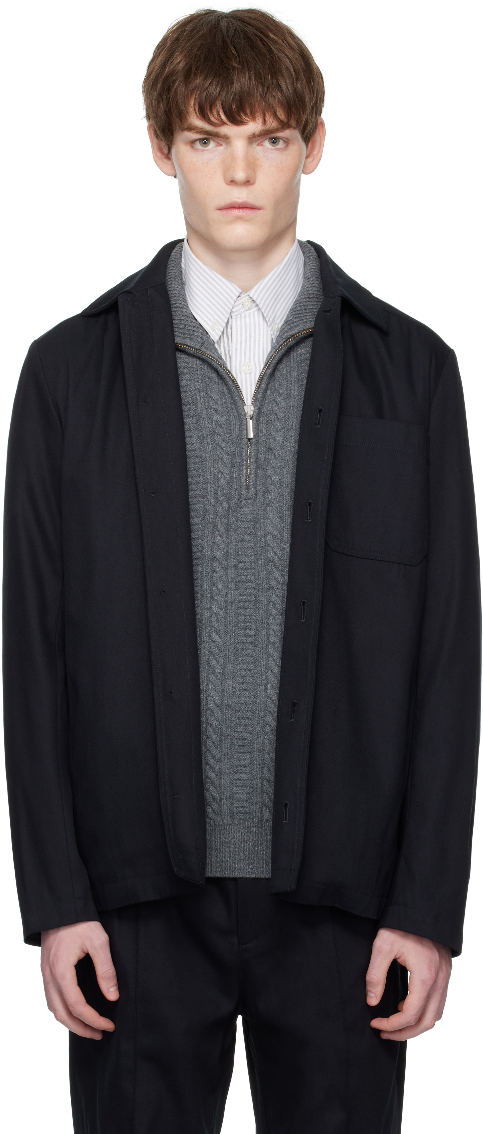 A. P.C. Navy Jeffray Jacket