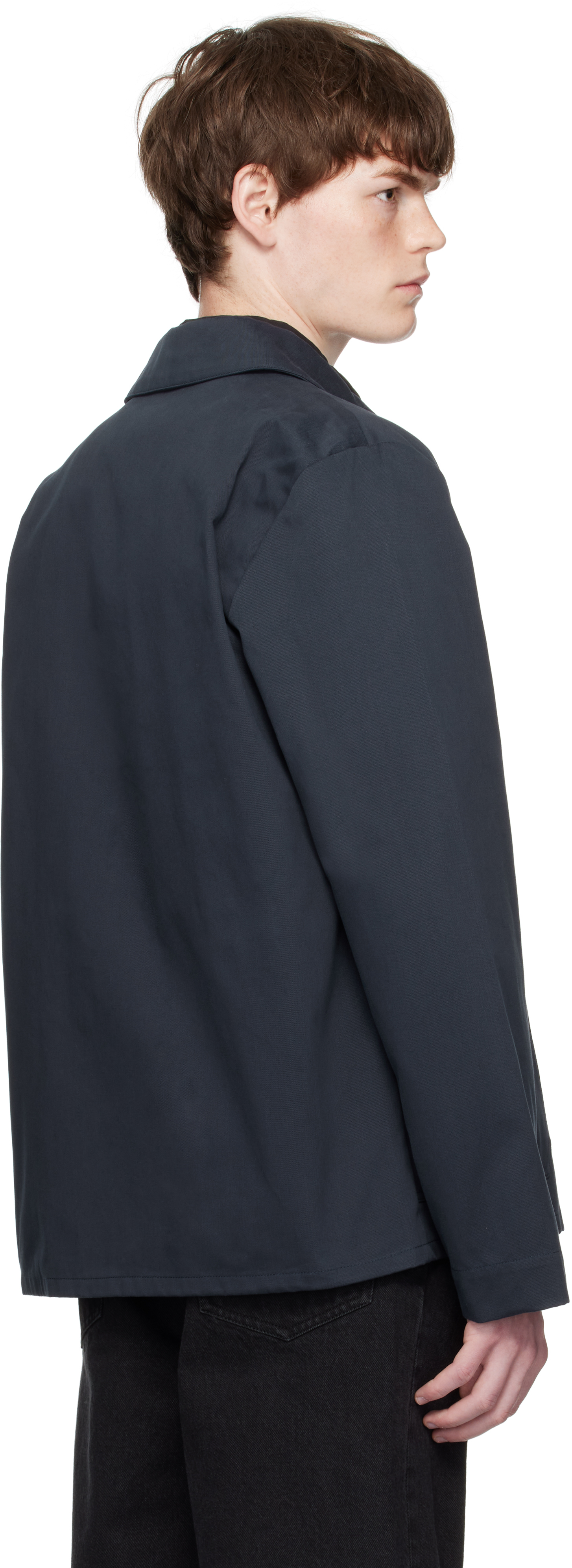 Apc Navy Kerlouan Logo Jacket In Blue