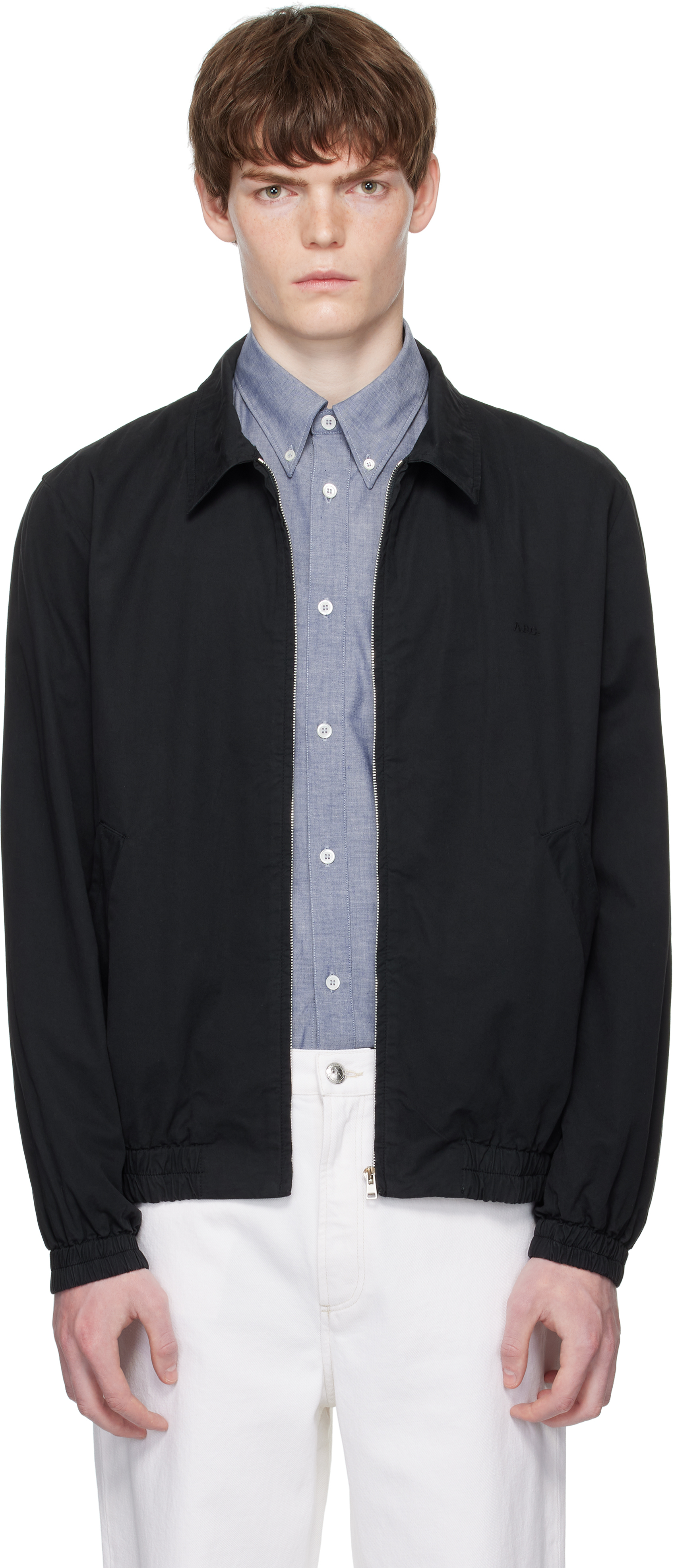 【関税込み】A.P.C. ブラック Gilbert ジャケット A.P.C.: ブラック Gilbert ジャケット | SSENSE 日本