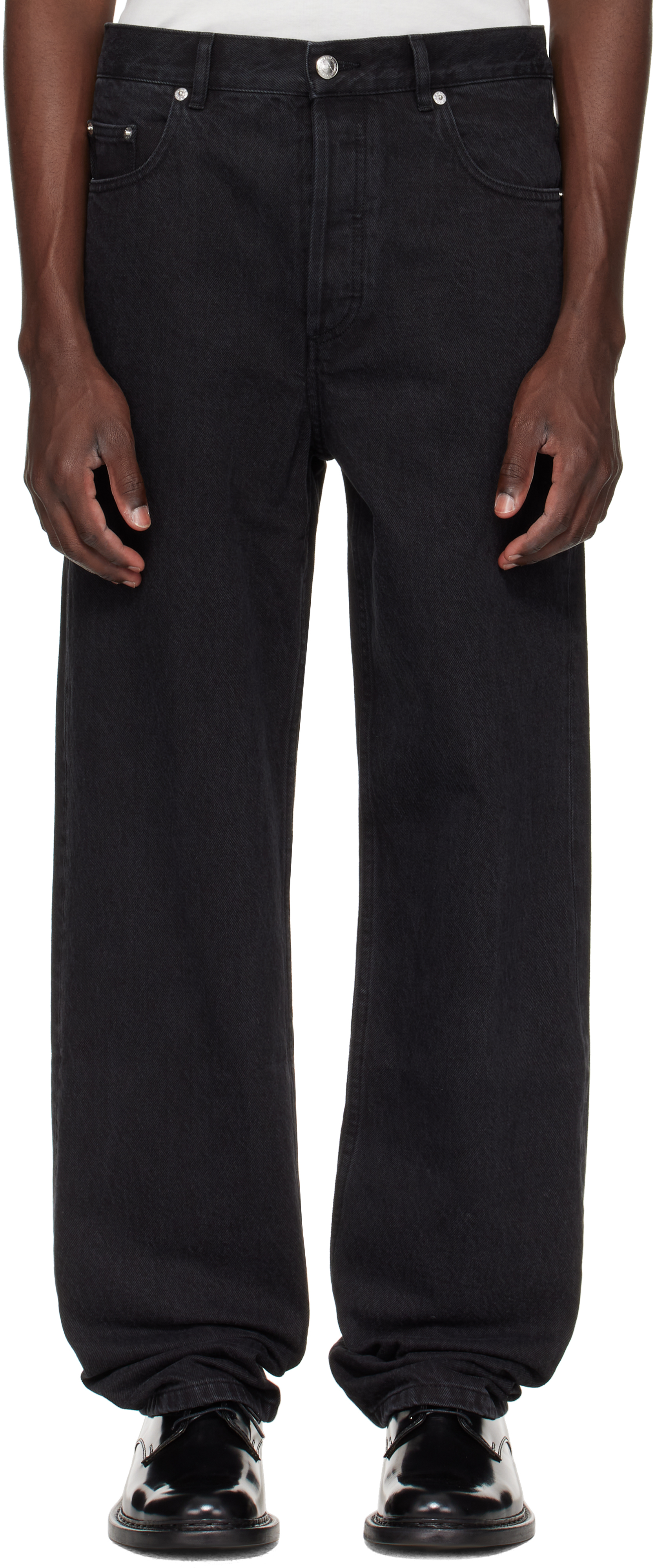 Apc Black Fairfax Jeans In Black