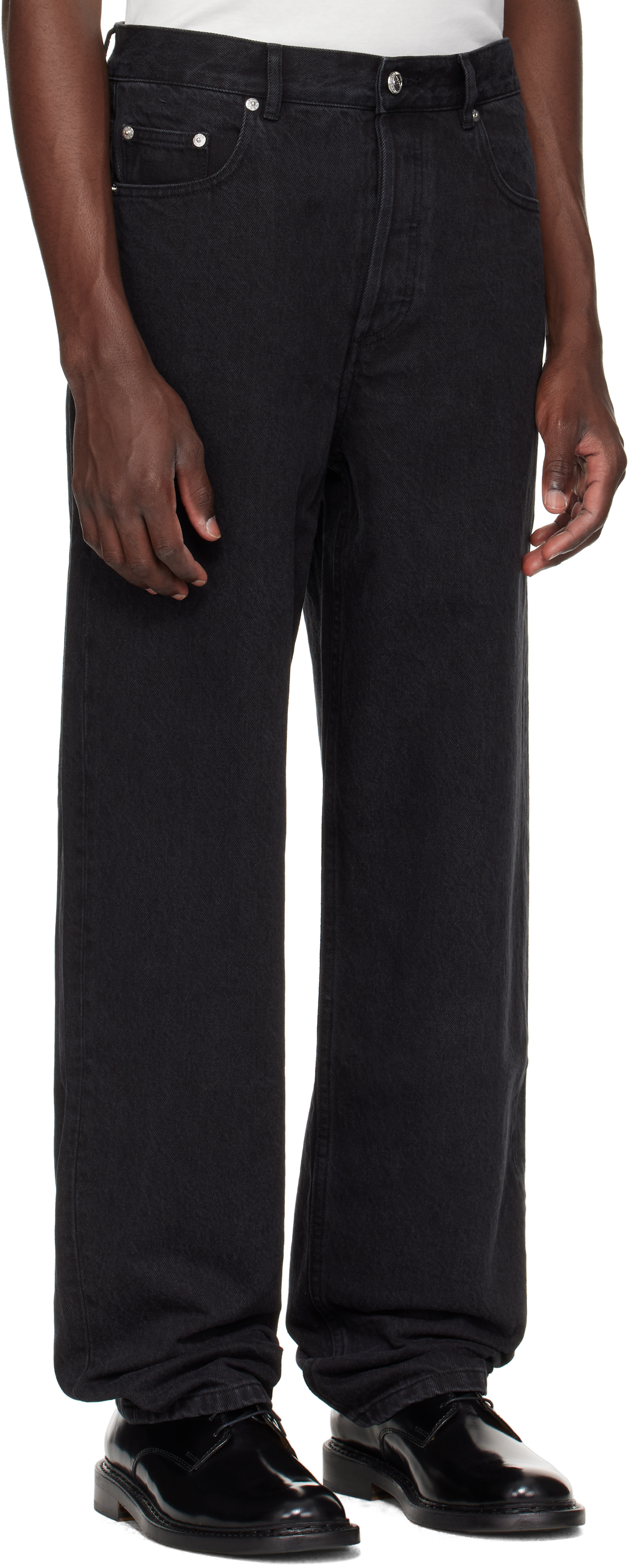 Apc Black Fairfax Jeans In Black