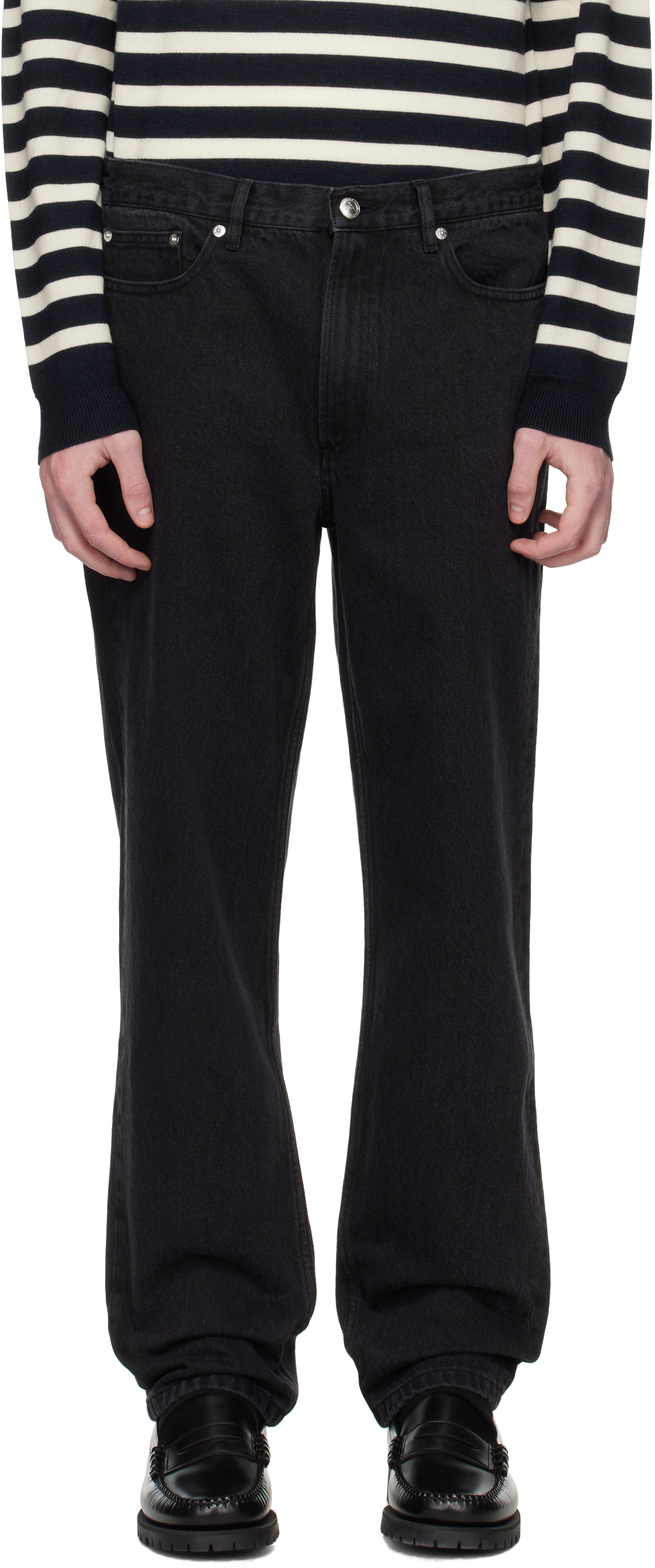 Apc Black New Standard Jeans In Black