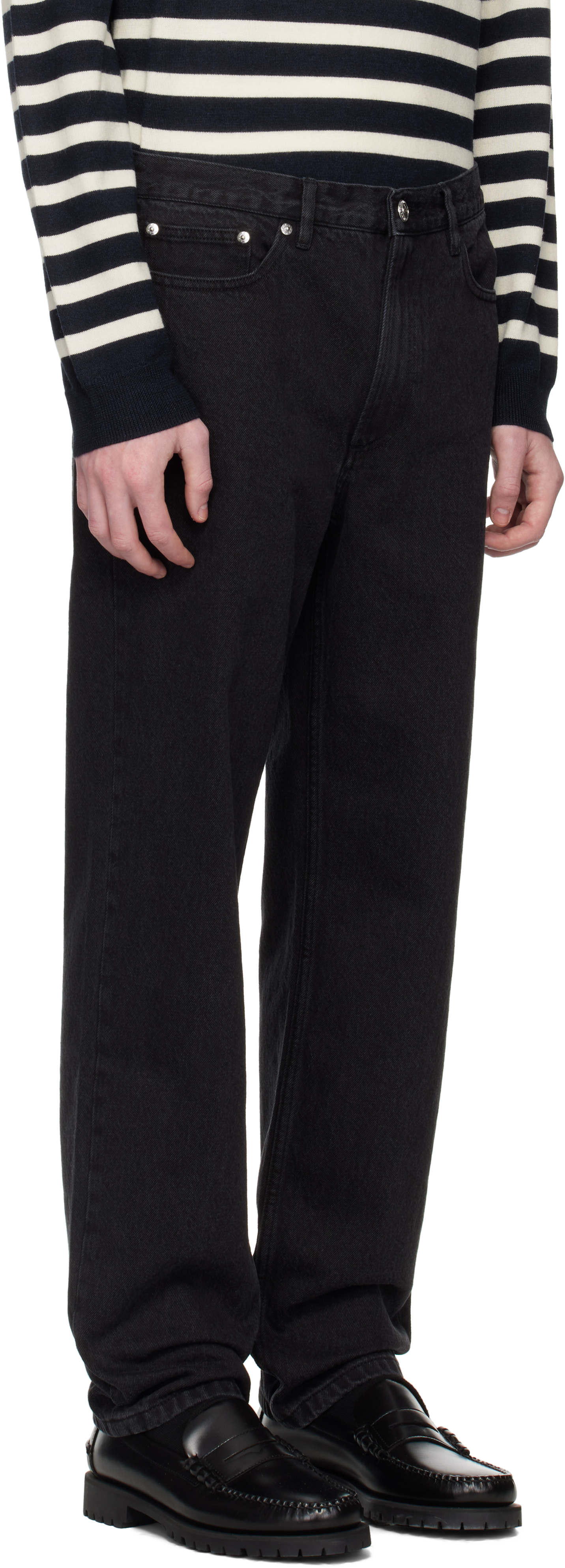 Apc Black New Standard Jeans In Black
