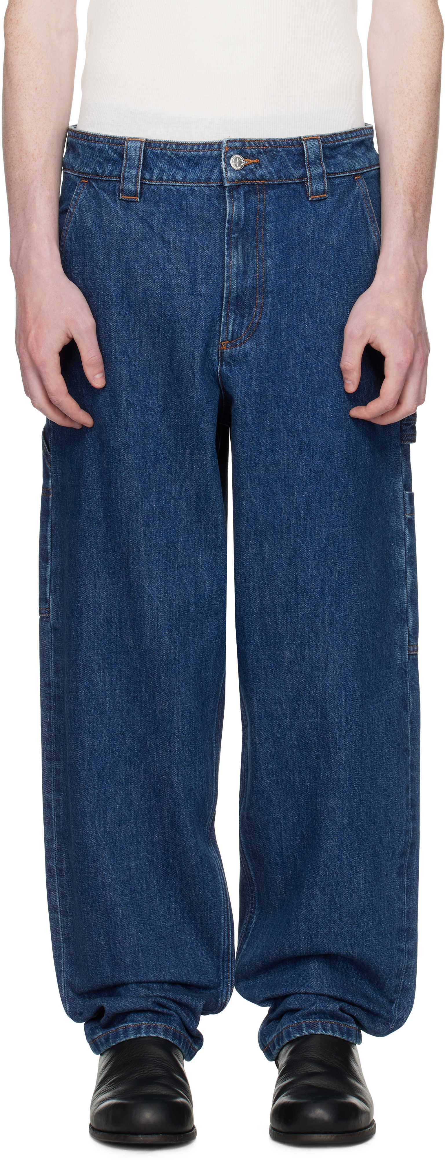 A. P.C. Navy Fergus Jeans