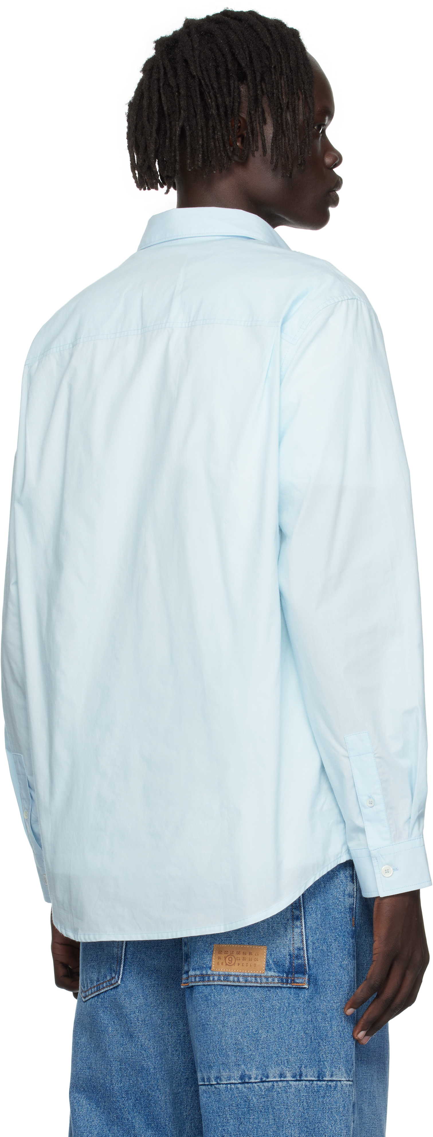 Apc Blue Edouard Logo Shirt In Blue