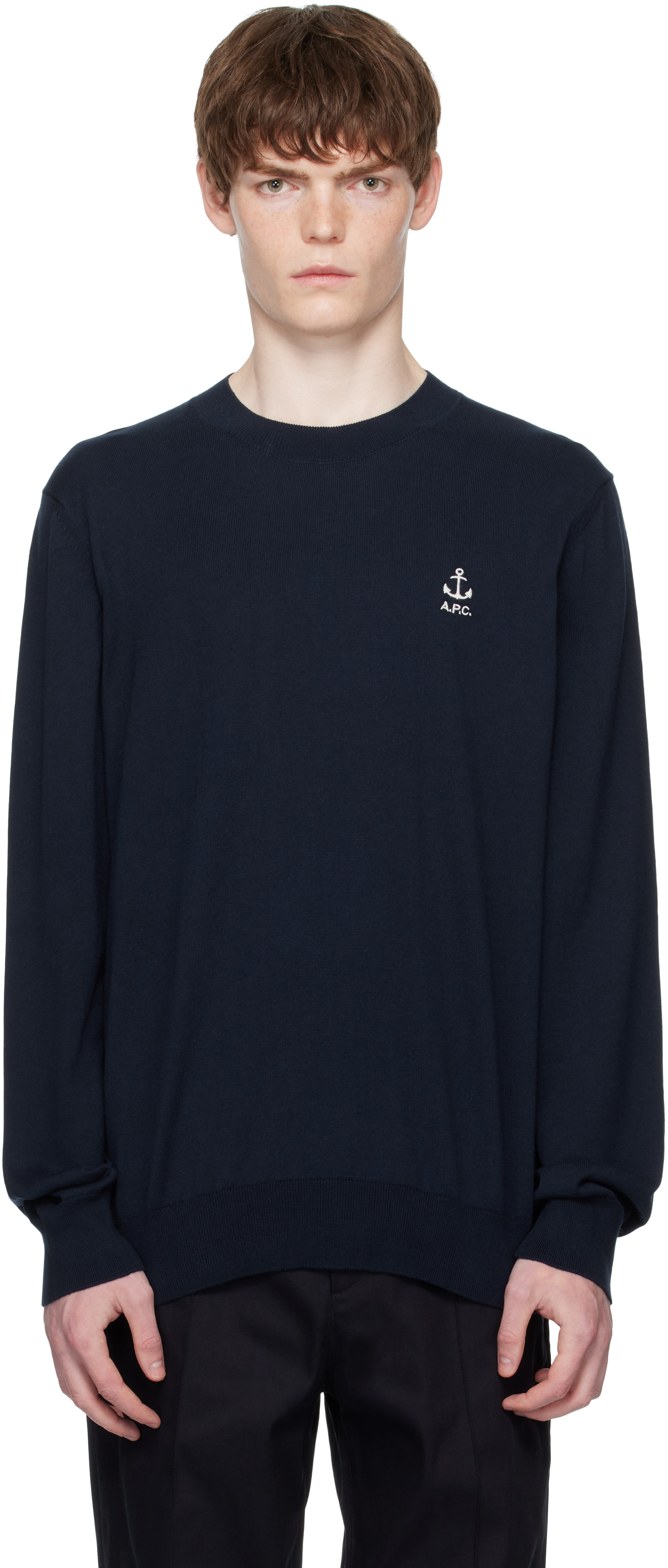 A. P.C. Navy Gabin Sweater