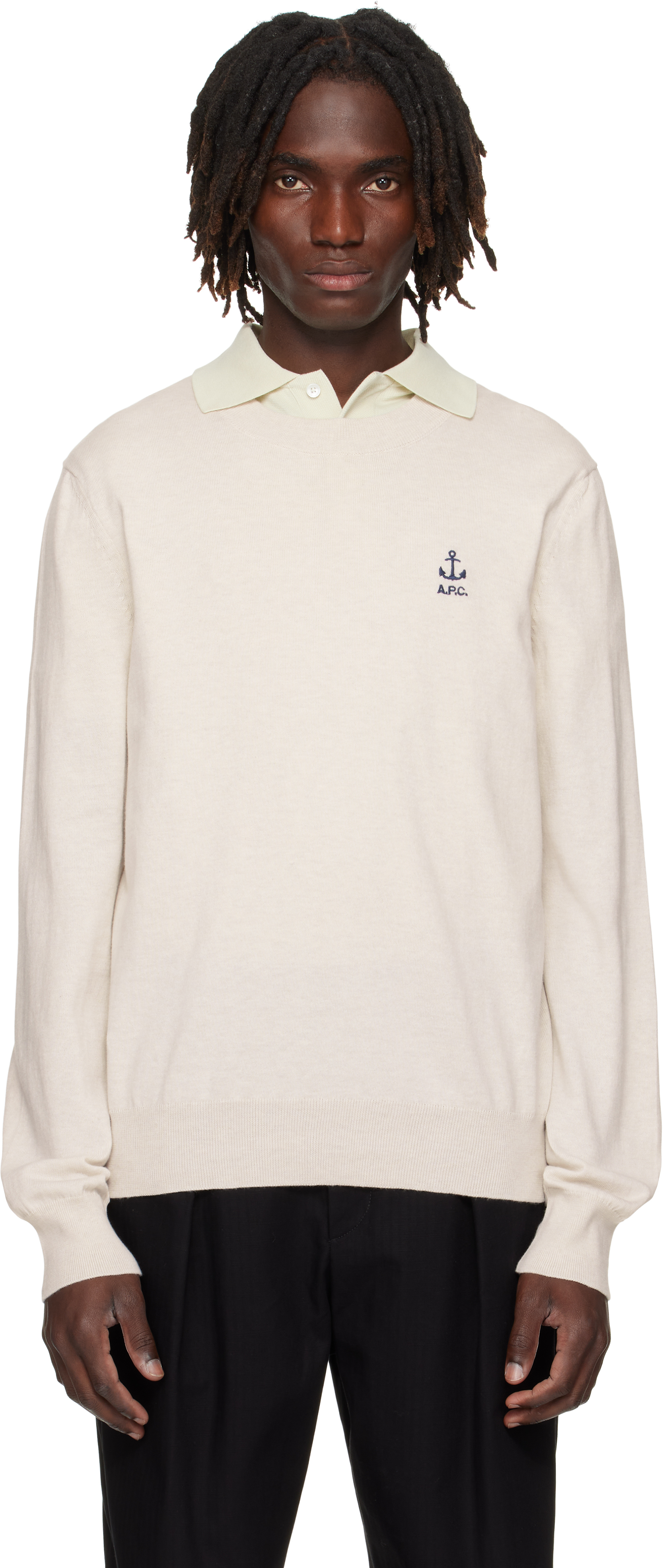 A. P.C. Navy Gabin Sweater