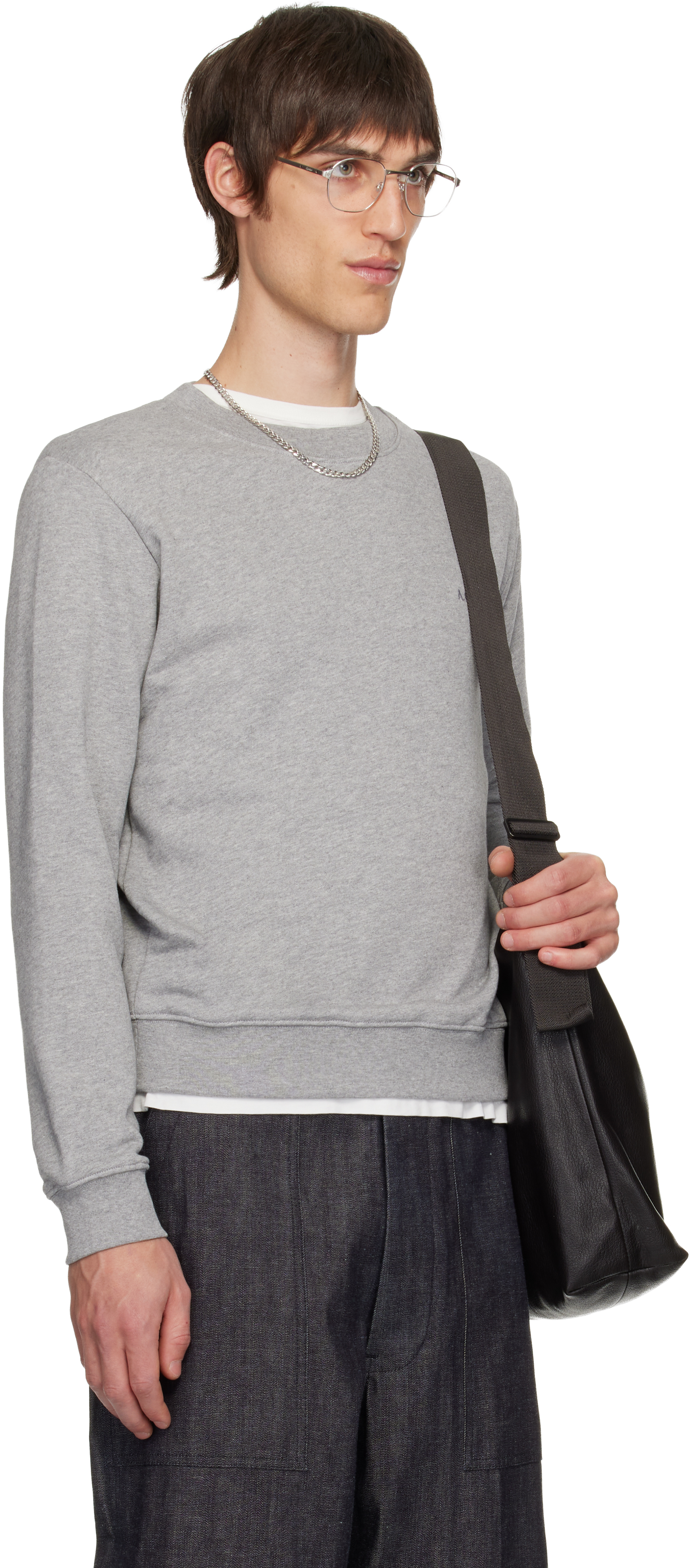 Apc Gray Standard 'a.p.c.' Brodé Sweatshirt In Gray