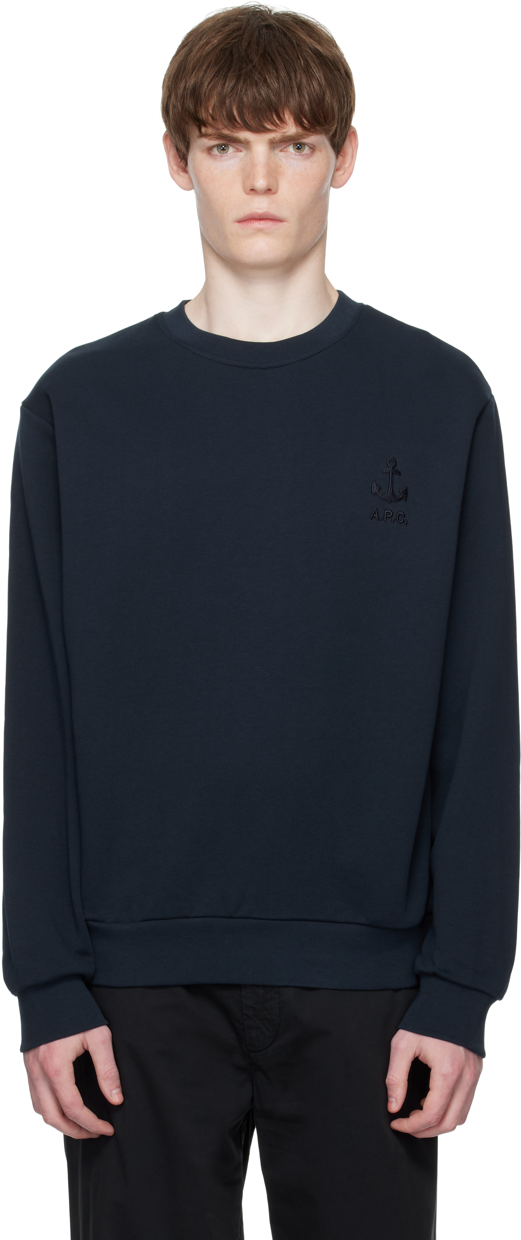 A. P.C. Navy James Sweatshirt