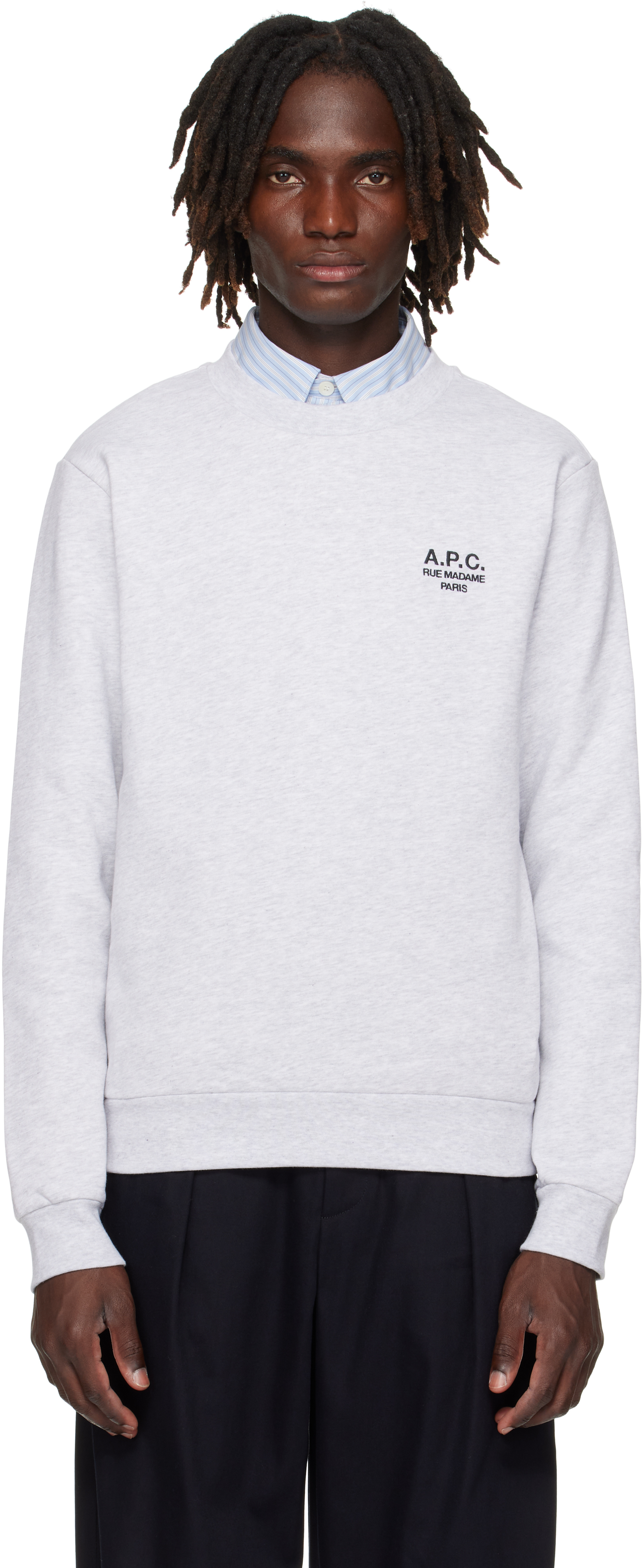 A.P.C.: Gray Standard 'Rue Madame' Sweatshirt | SSENSE