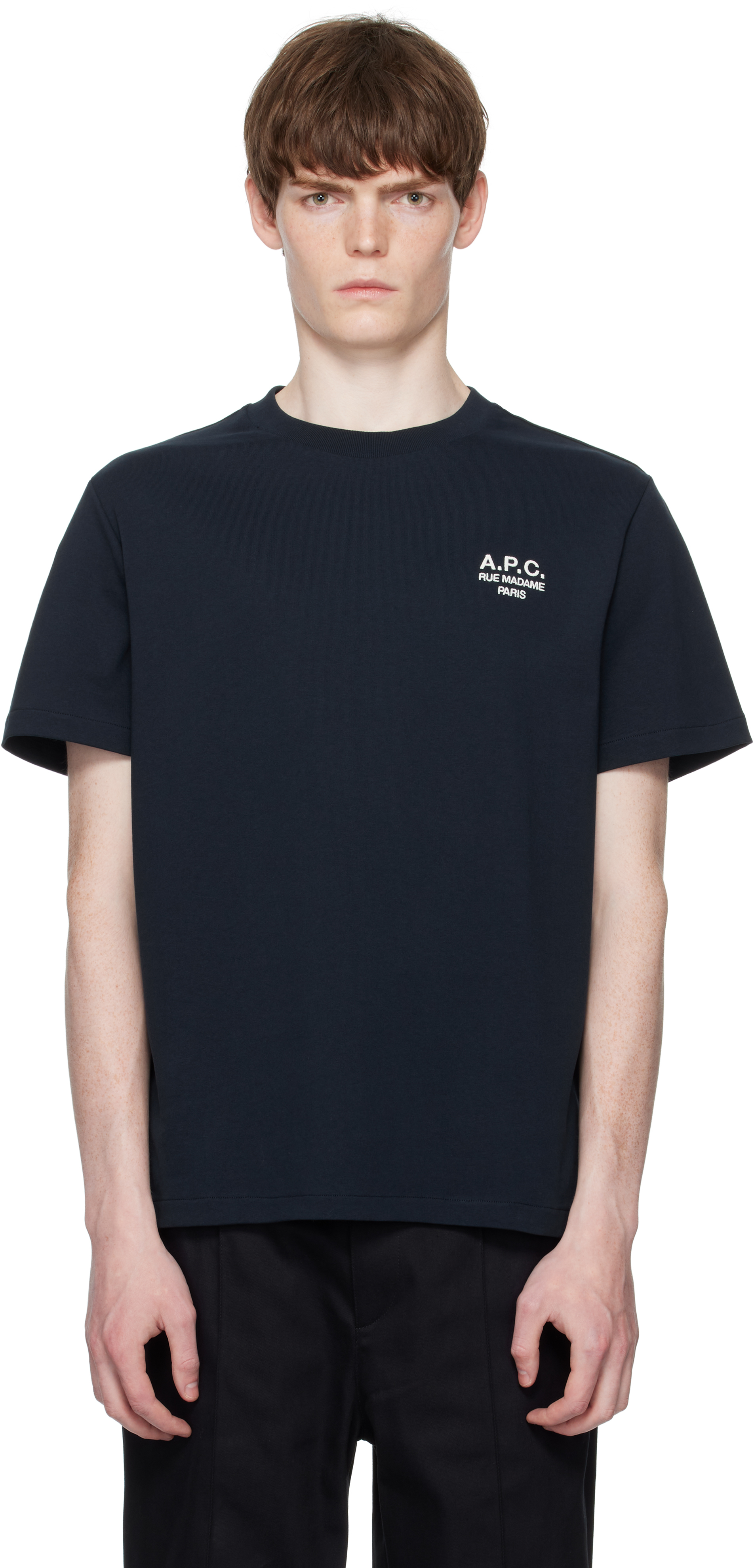 A.P.C.: Navy Standard 'Rue Madame' T-shirt | SSENSE