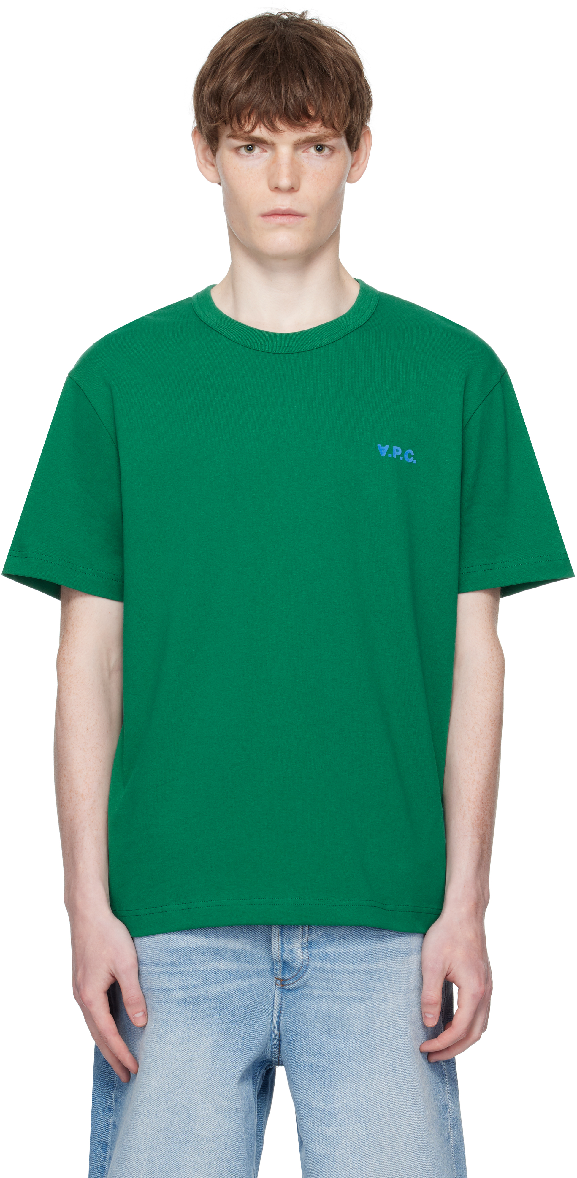 A.P.C.: グリーン Petit 'VPC' ボクシー Tシャツ | SSENSE 日本 A.P.C.: グリーン Petit 'VPC' ボクシー Tシャツ | SSENSE 日本