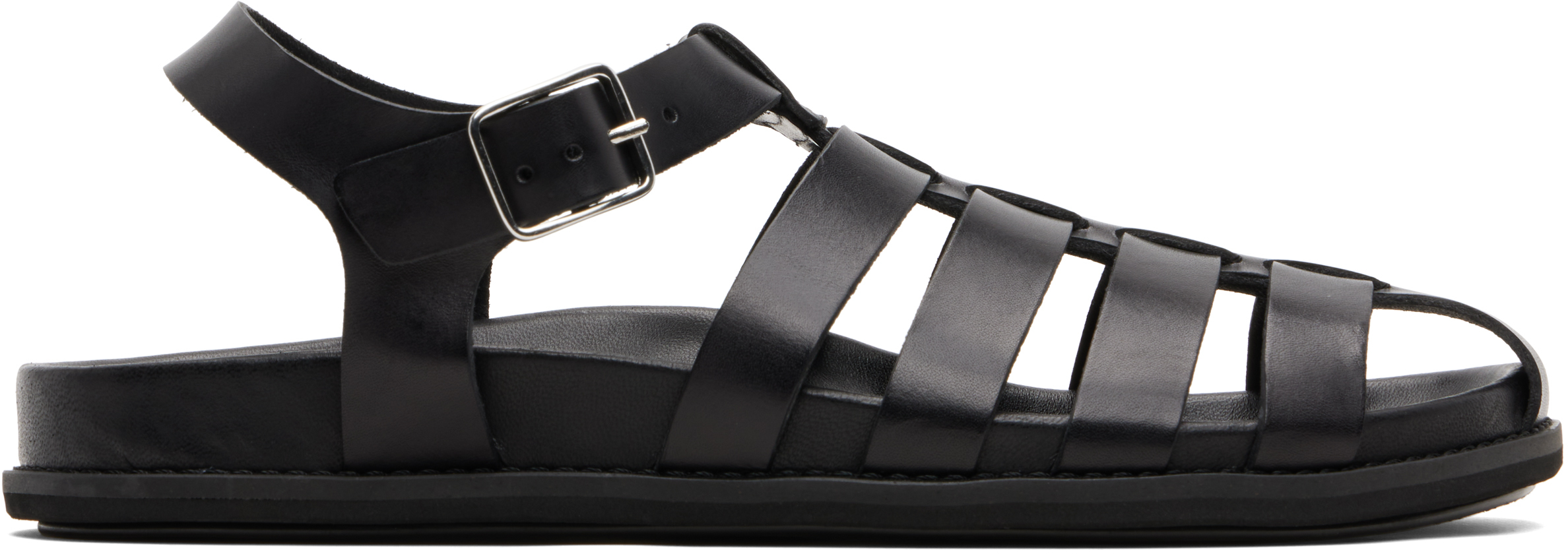 A. P.C. Black Fisherman H Sandals
