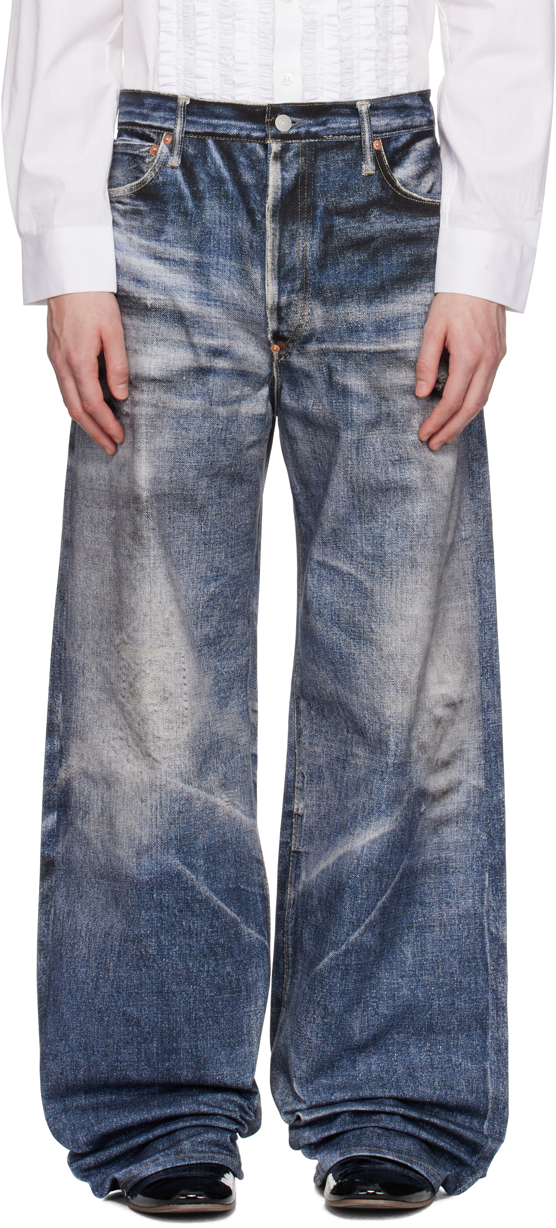 Men's Levi's BerBerJin Inkjet Printed Nylon Pants Indigo