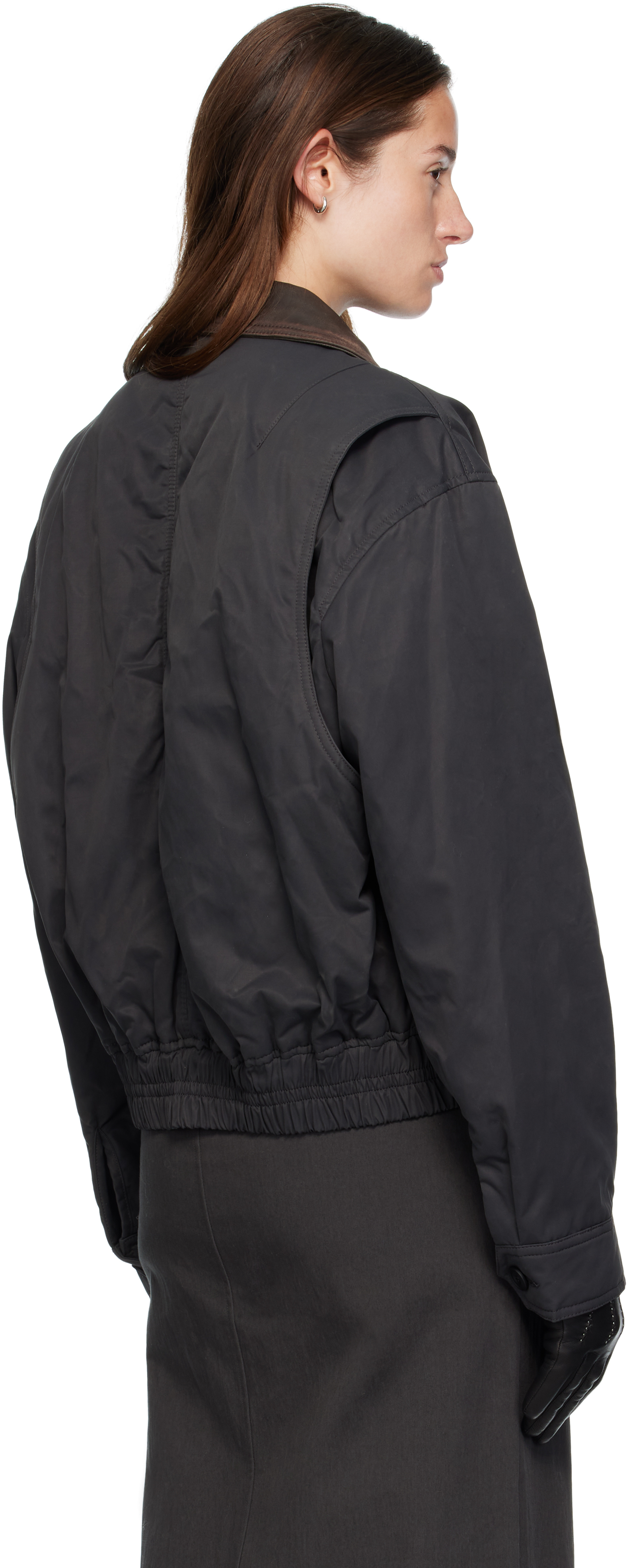 Coor Gray Mk-3 Flight Jacket In Black