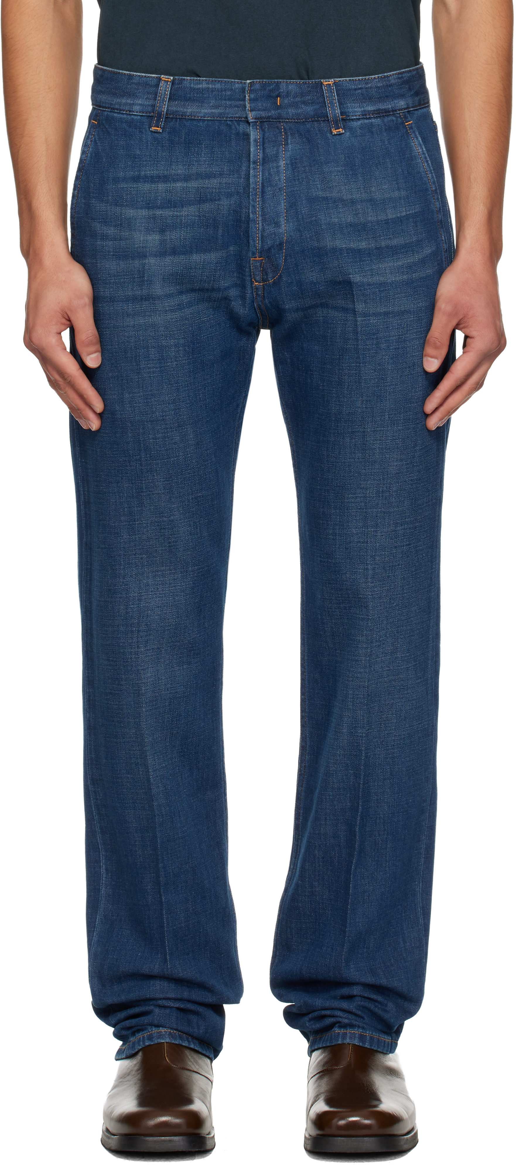 Lanvin: Blue Straight Fit Jeans | SSENSE