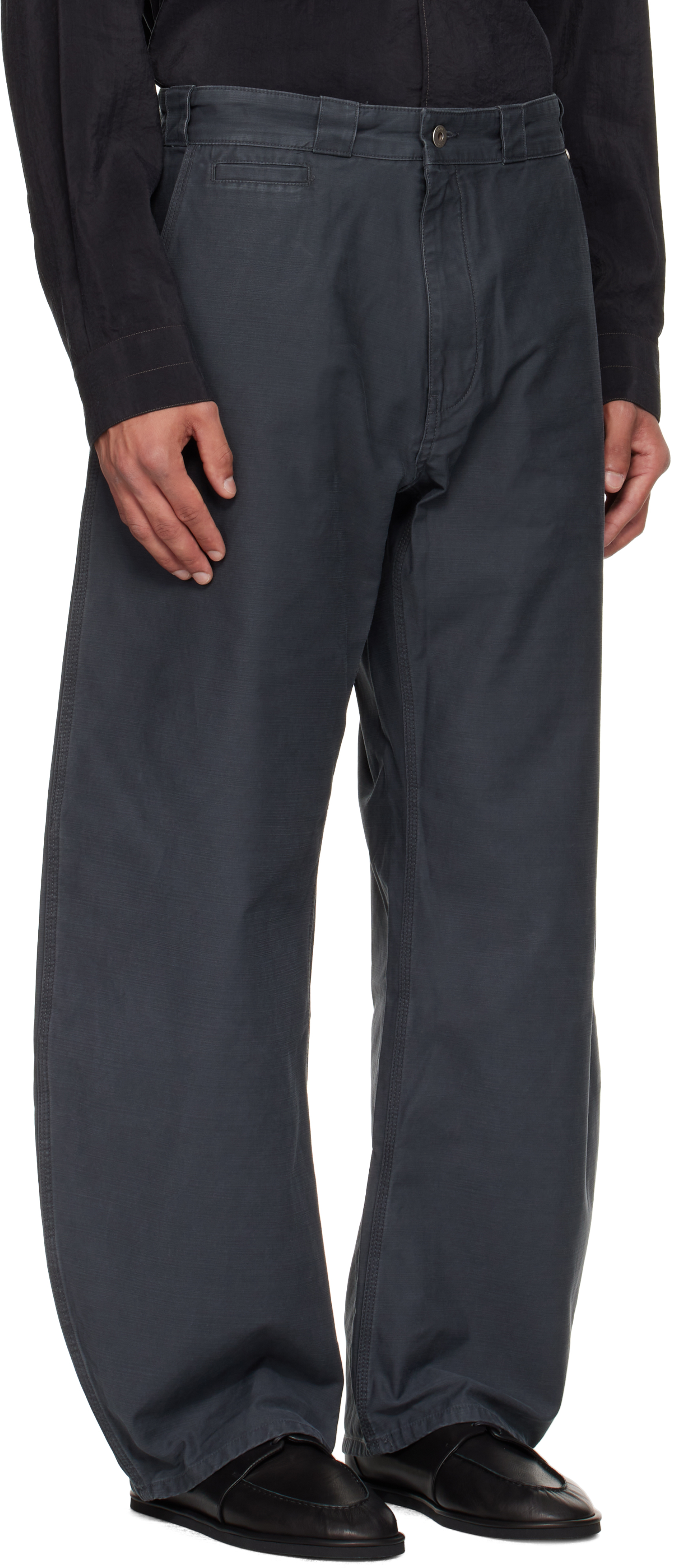 Coor Gray Washed Curved Cyclist Trousers In Gray