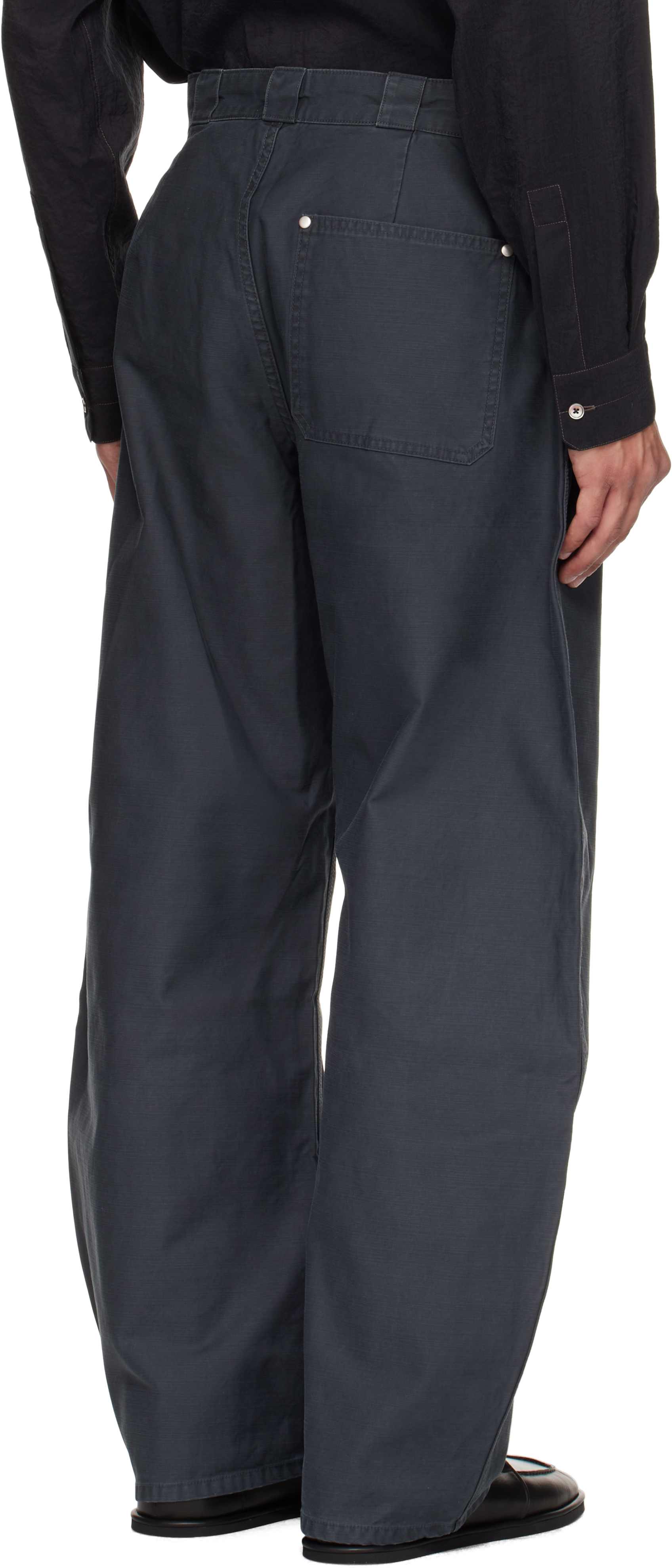 Coor Gray Washed Curved Cyclist Trousers In Gray