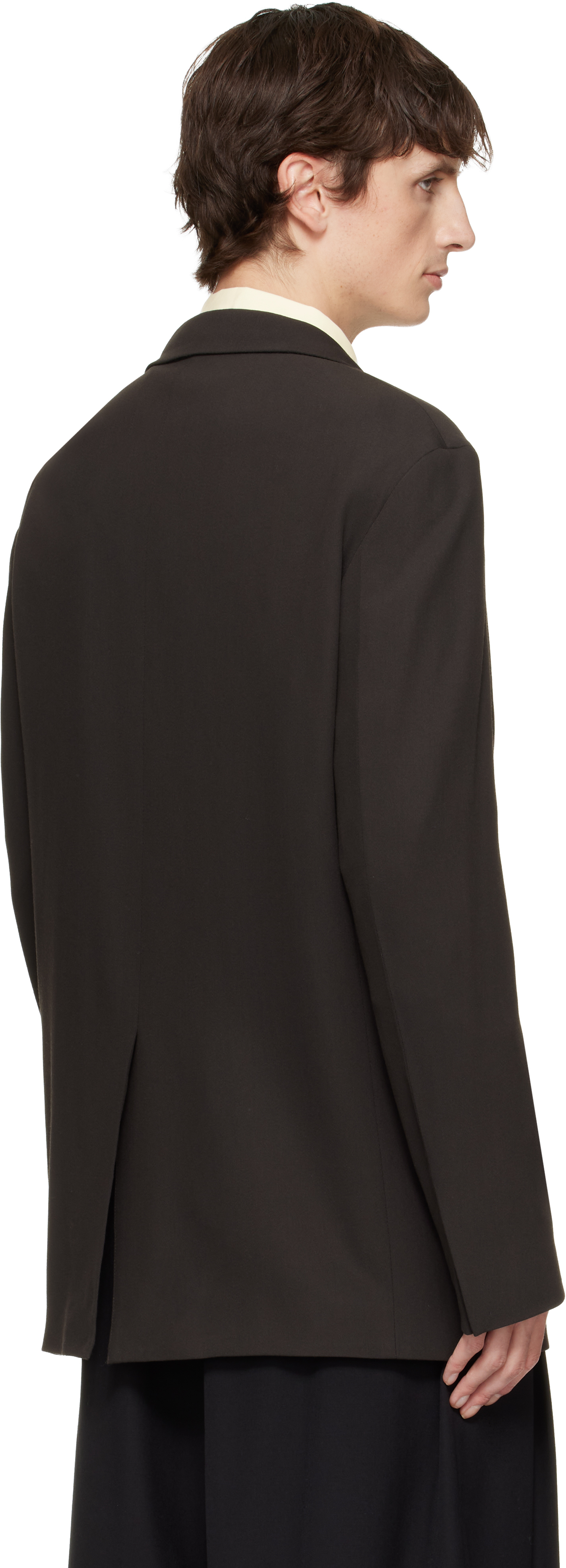 Lanvin Wool Blend Double-breasted Suit Jacket In Gray