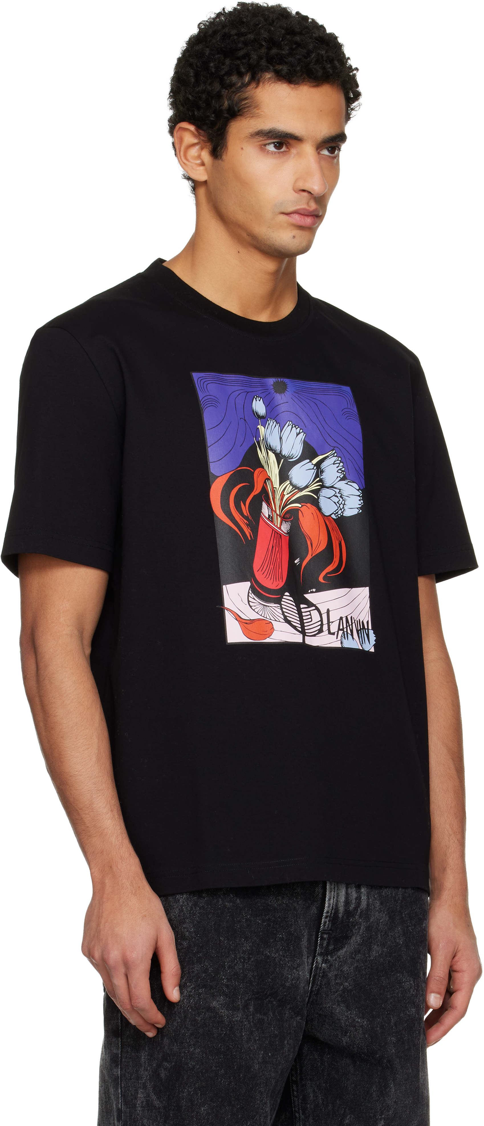 Lanvin Printed T-shirt In Black