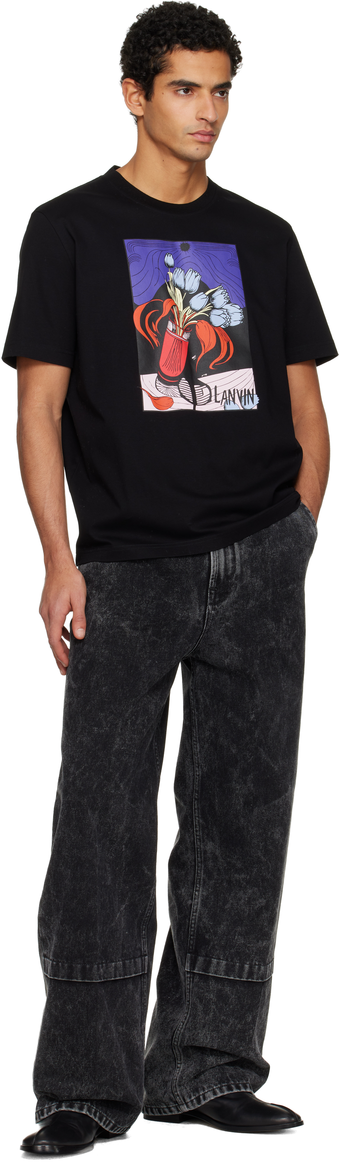 Lanvin Printed T-shirt In Black