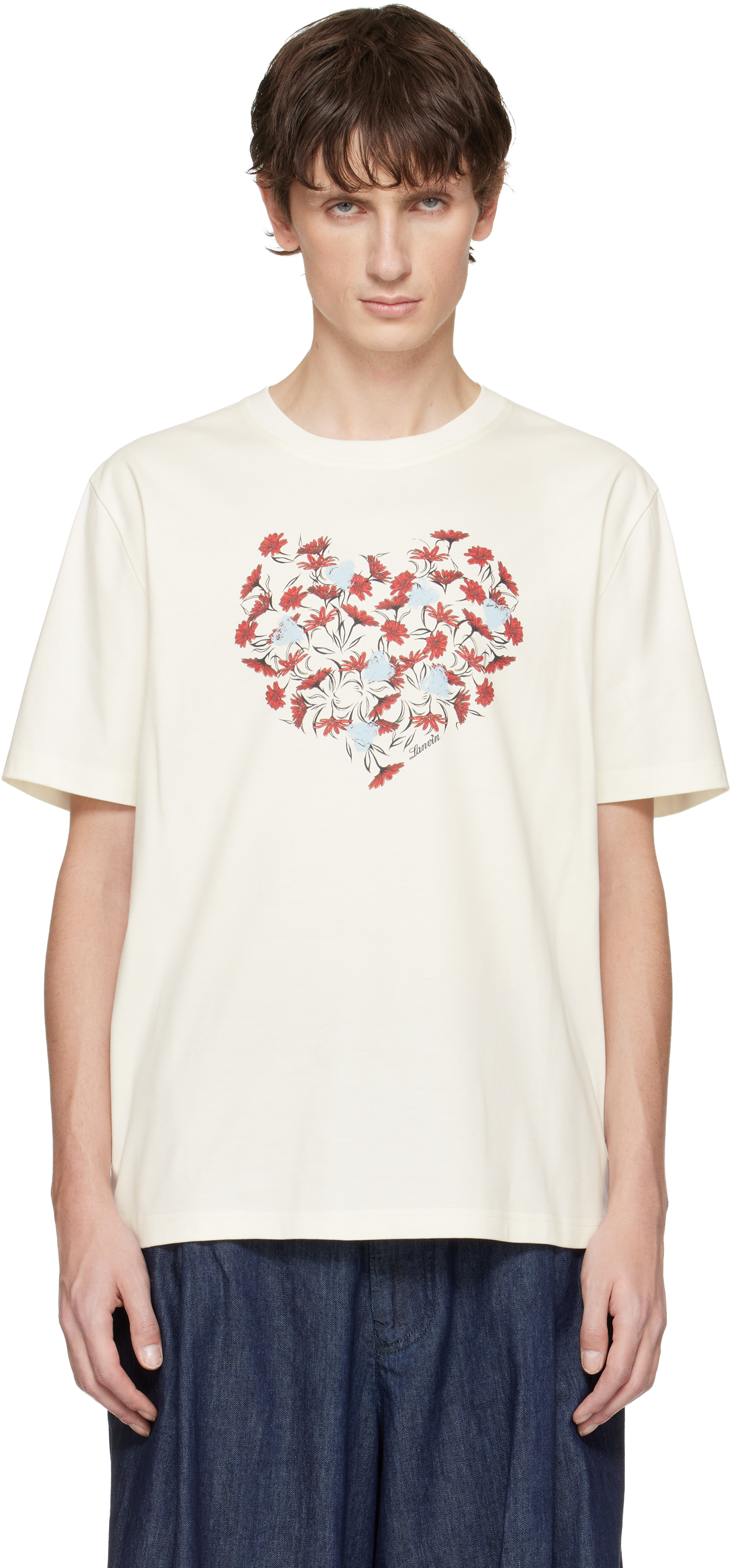 Lanvinのオフホワイト Daisy Heart Tシャツがセール中