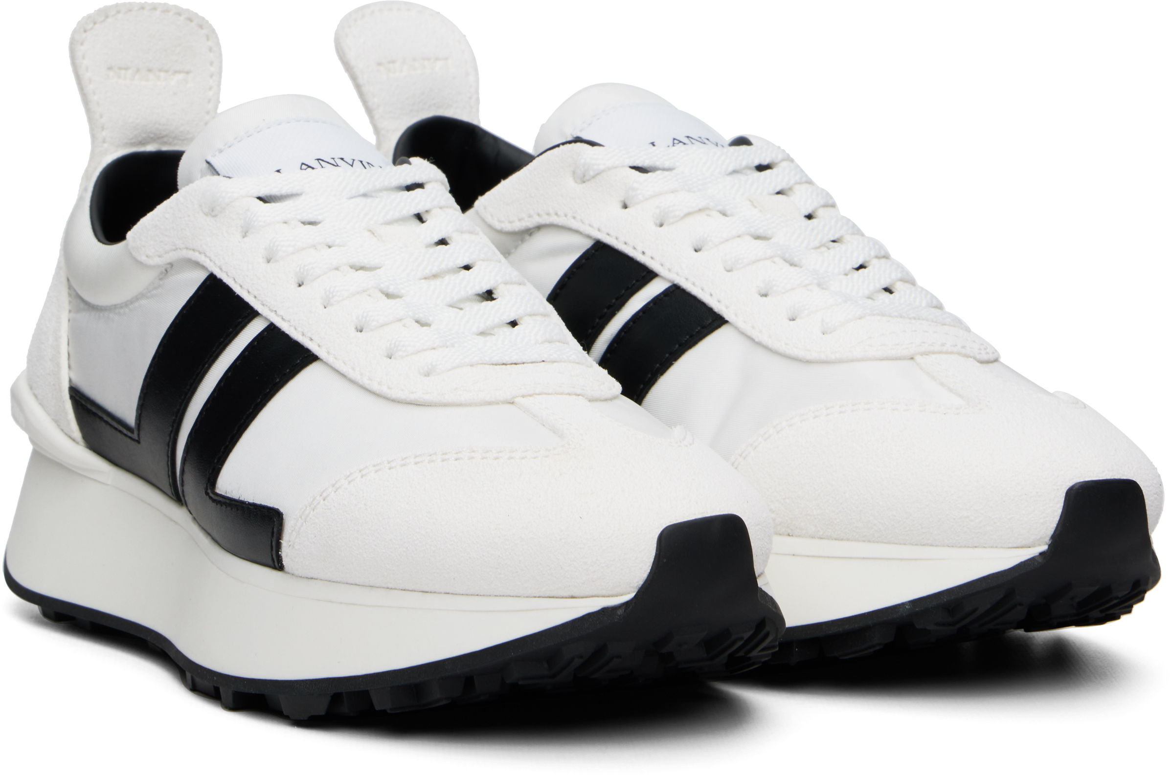 Lanvin Bumpr Color-blocked Sneakers In Multi