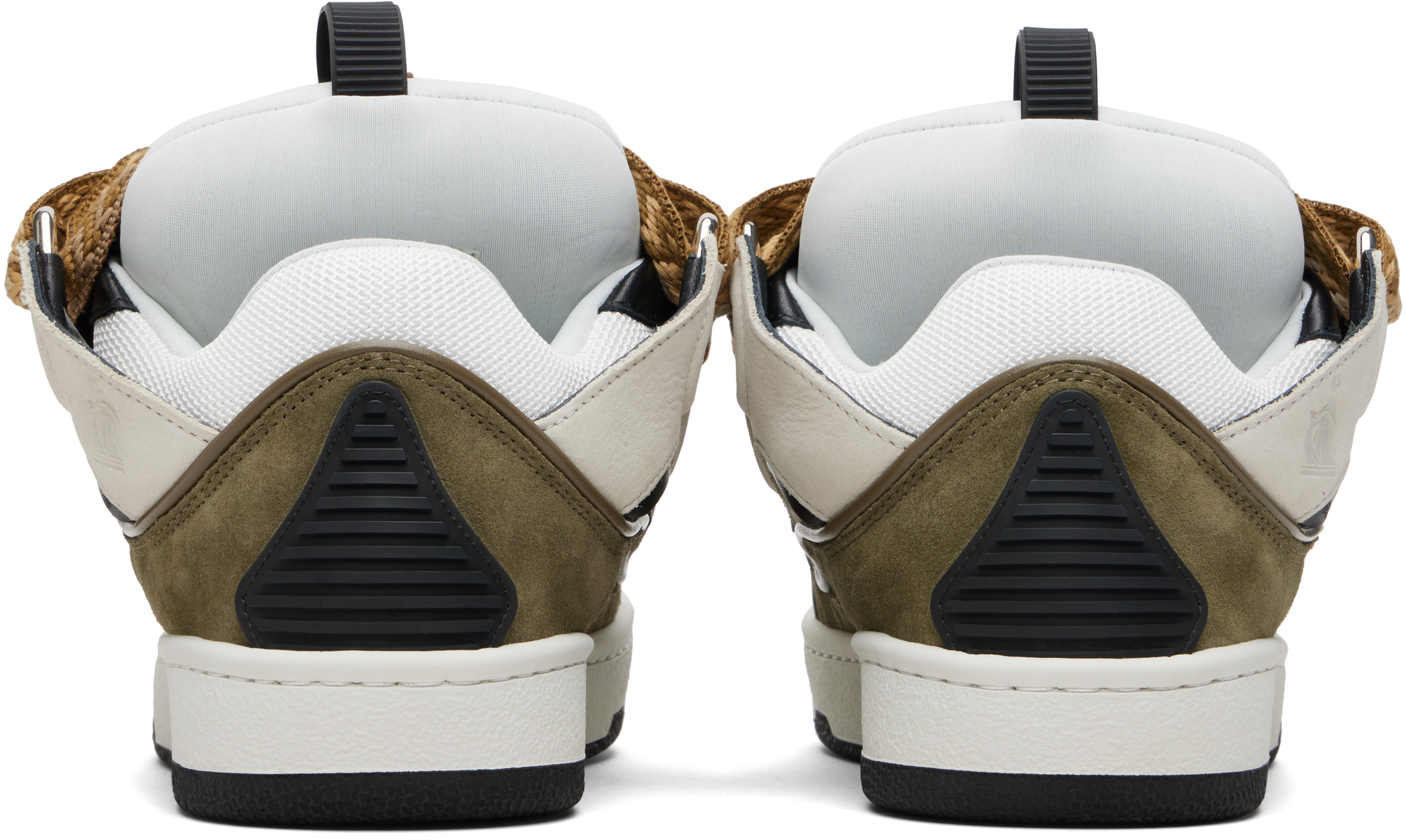 Lanvin Curb Leather Sneakers In Multi