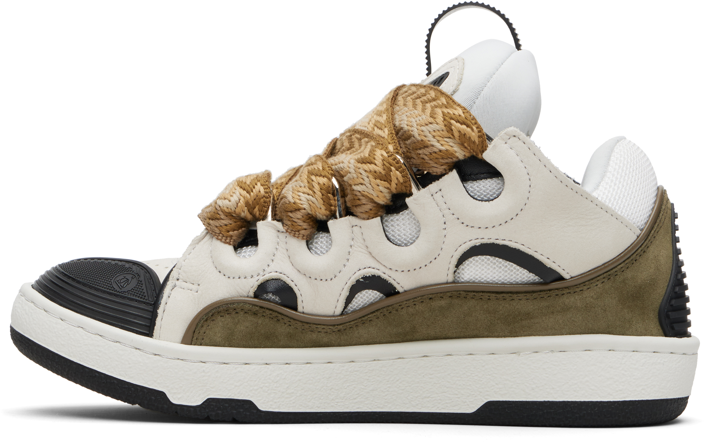 Lanvin Curb Leather Sneakers In Multi