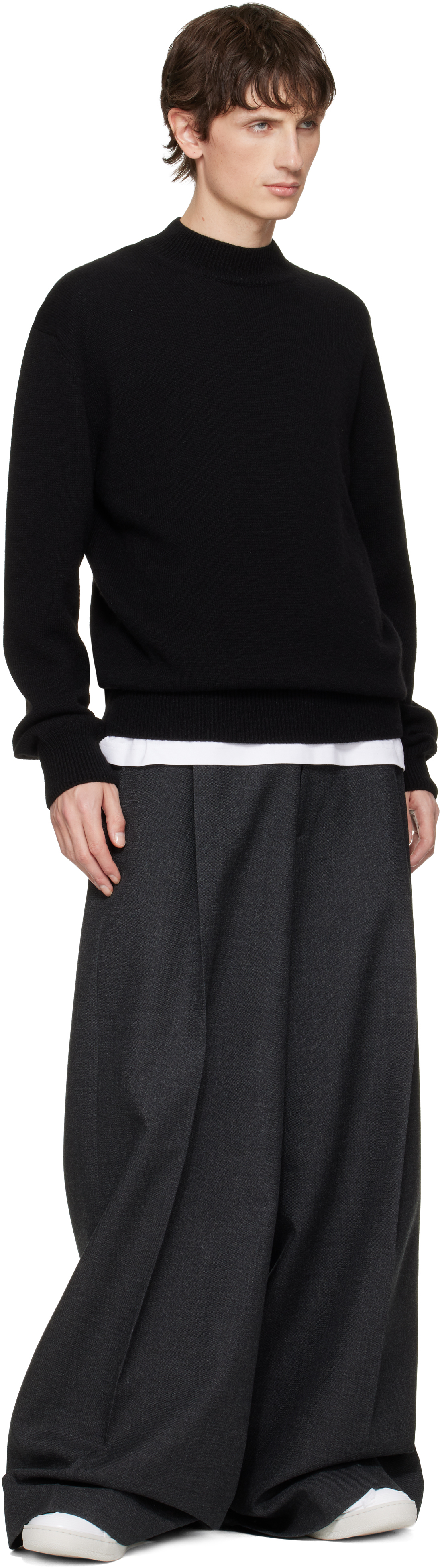 Lanvin Curb Sneakers In White Suede And Leather In White