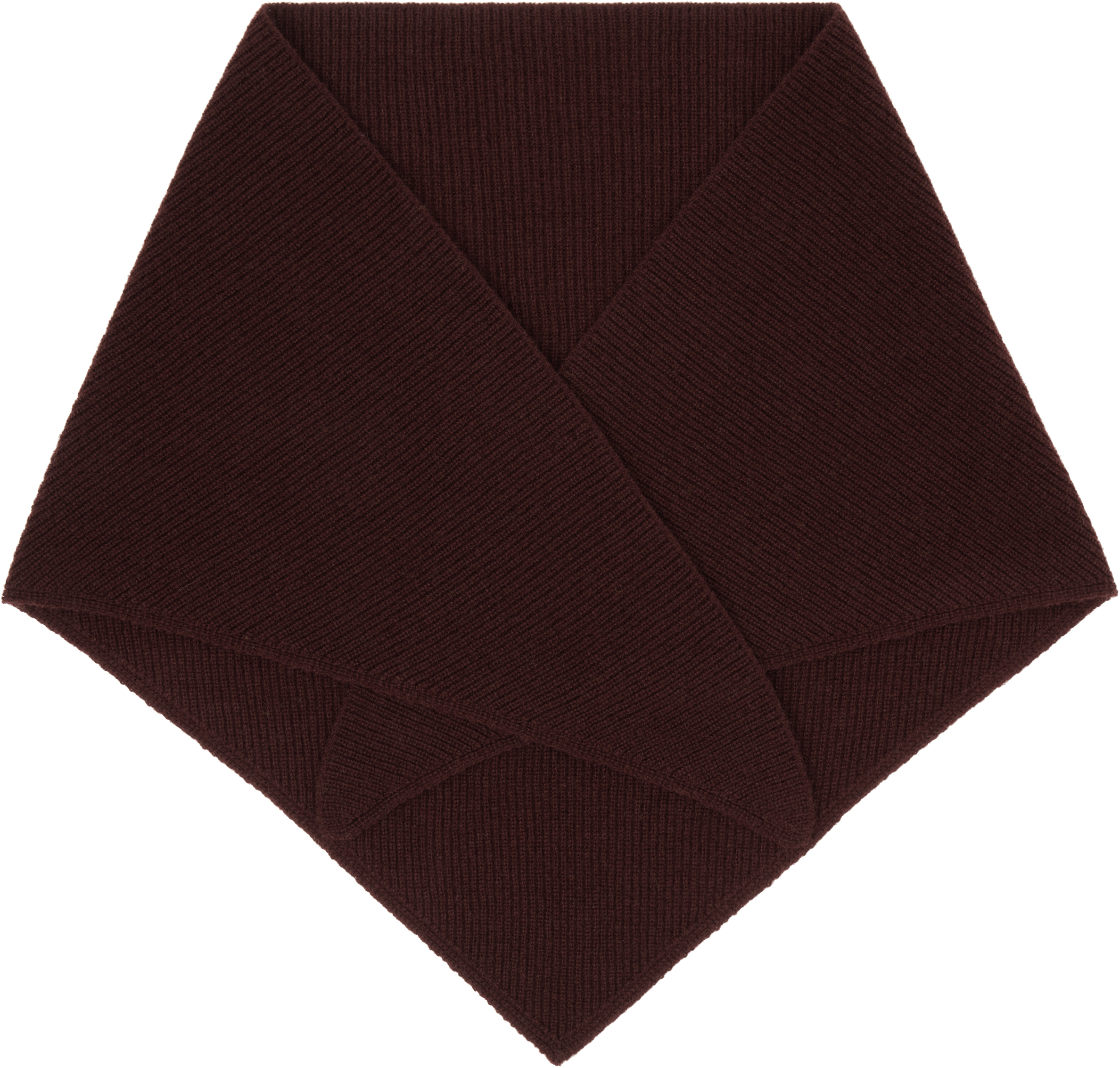And-daughter Burgundy Xl Cashmere Foulard Scarf In Brown