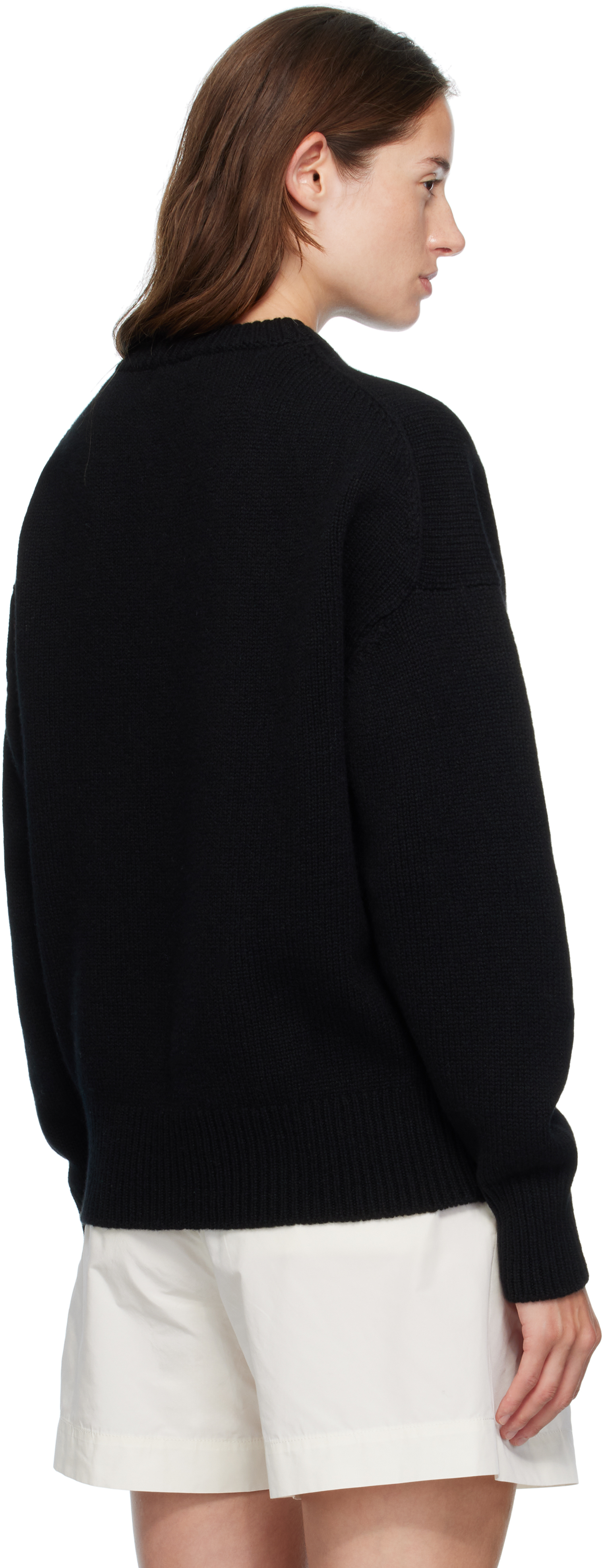 And-daughter Black Balla Crewneck Sweater In Black
