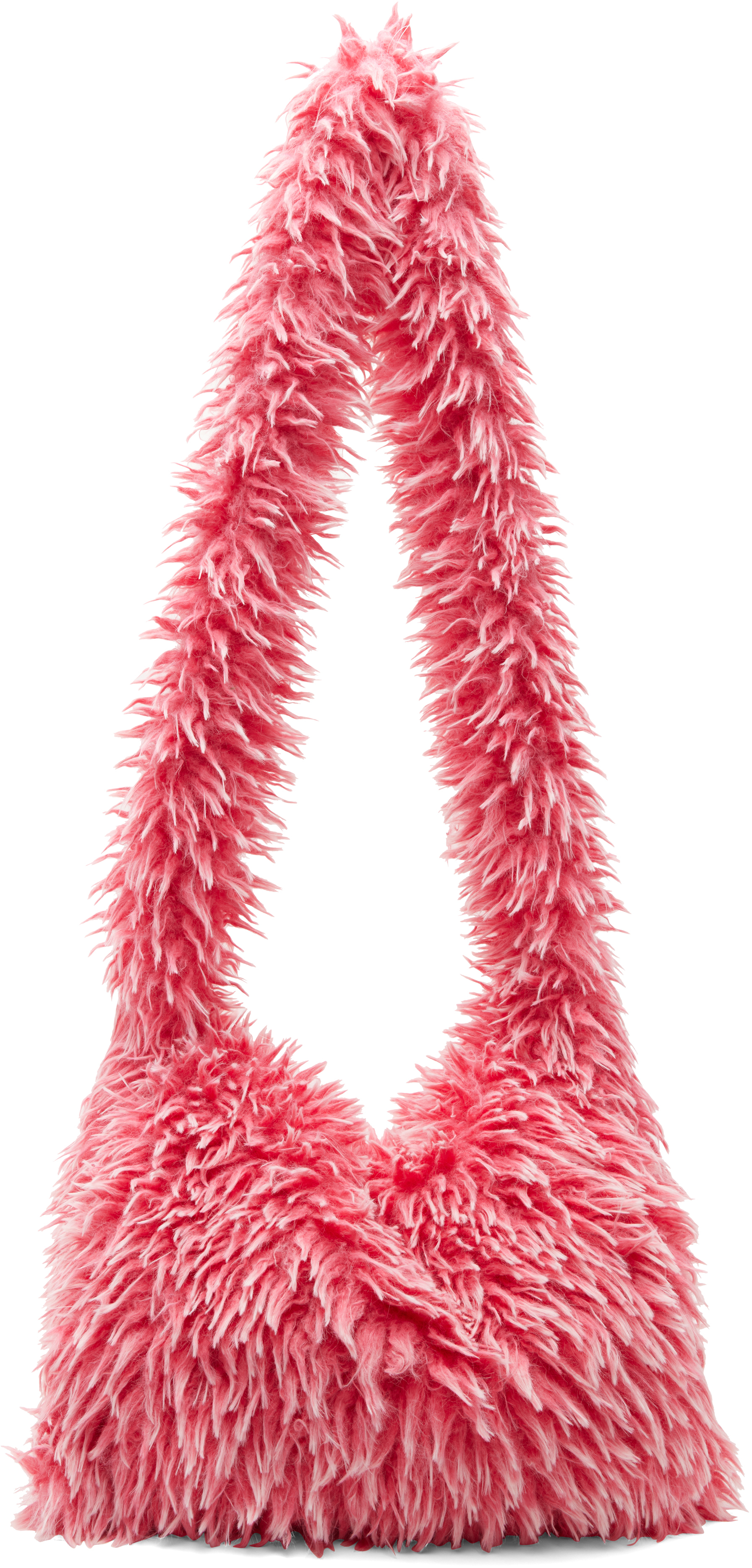 Pink Faux-Fur Messenger Bag