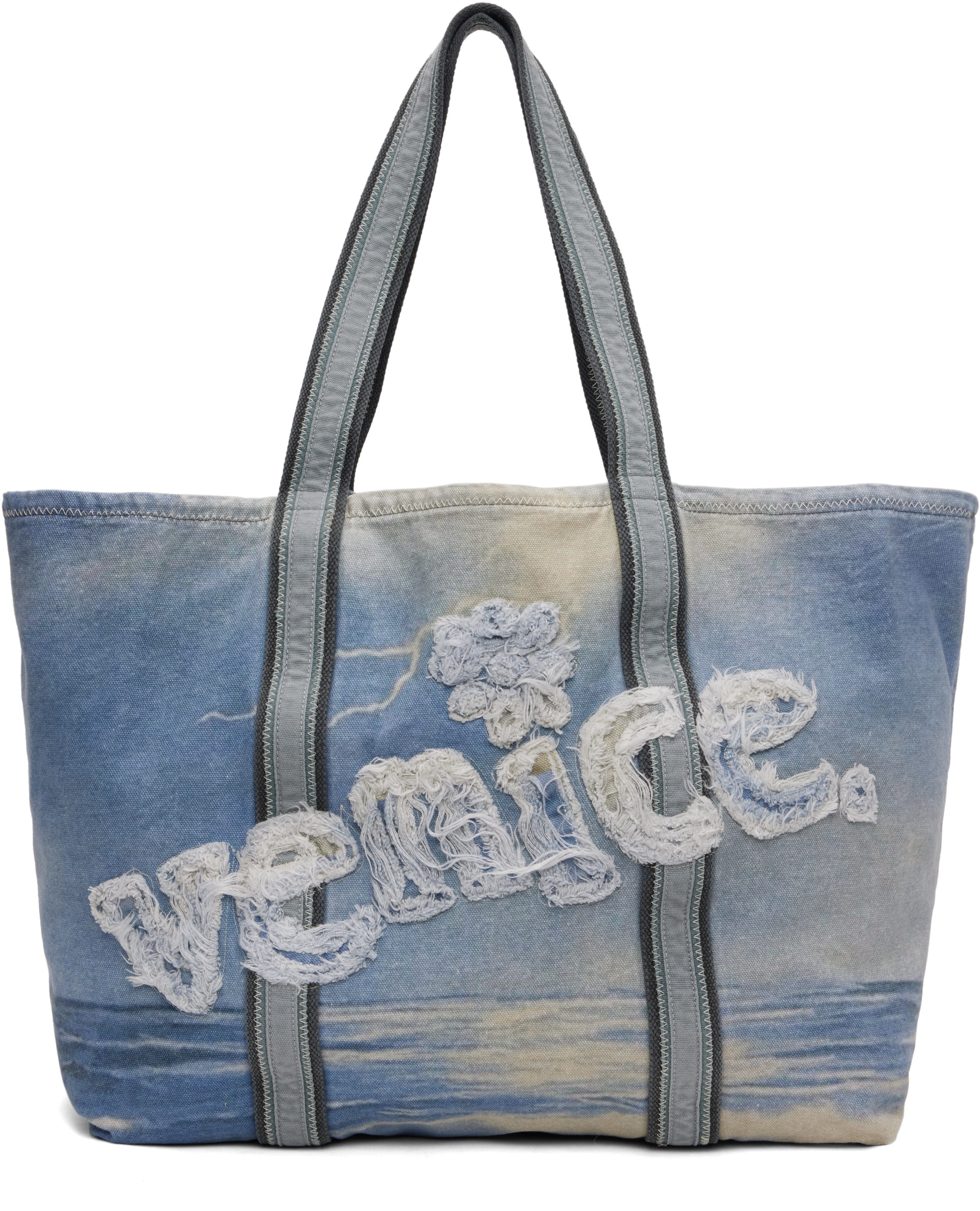 【関税込み】ERL ブルー 'Venice' トートバッグ ERL: ブルー 'Venice' トートバッグ | SSENSE 日本