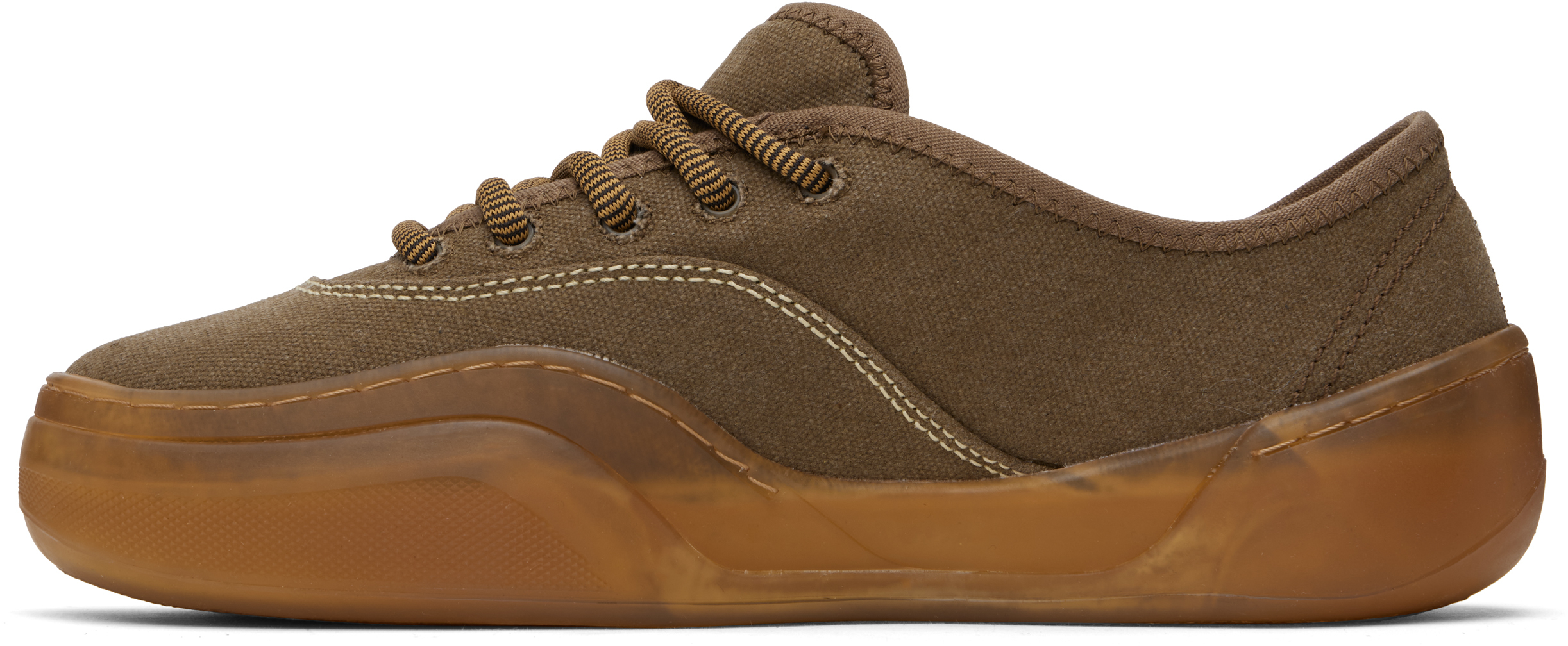 Erl Brown Coupe Sneakers In Brown 2