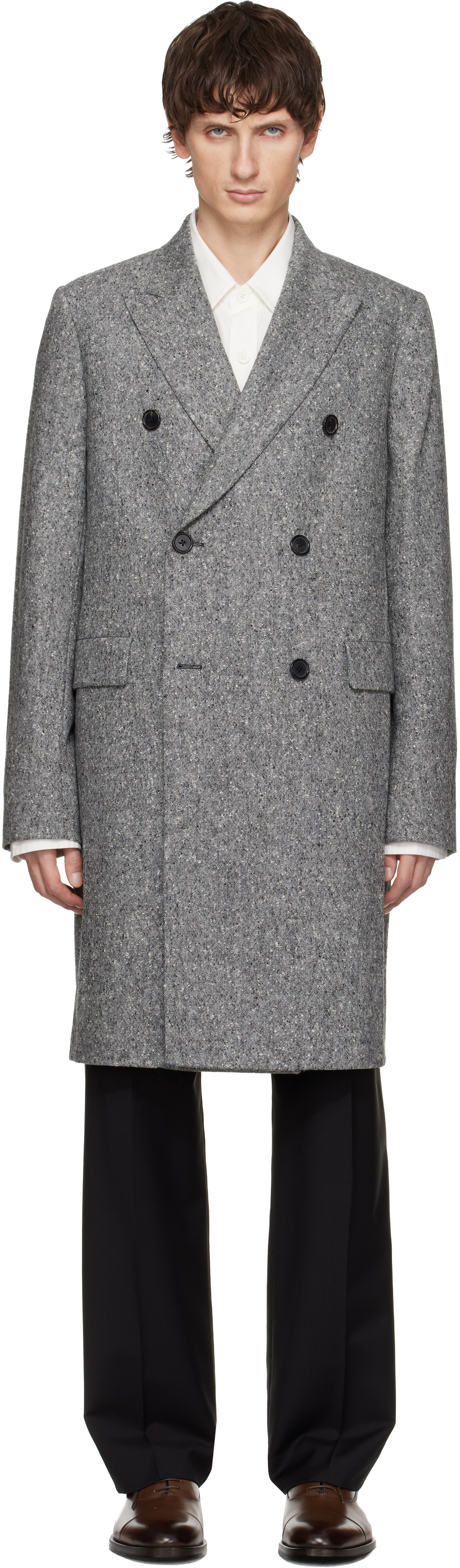 Paul Smithのグレー ダブルブレスト オーバーコートがセール中
