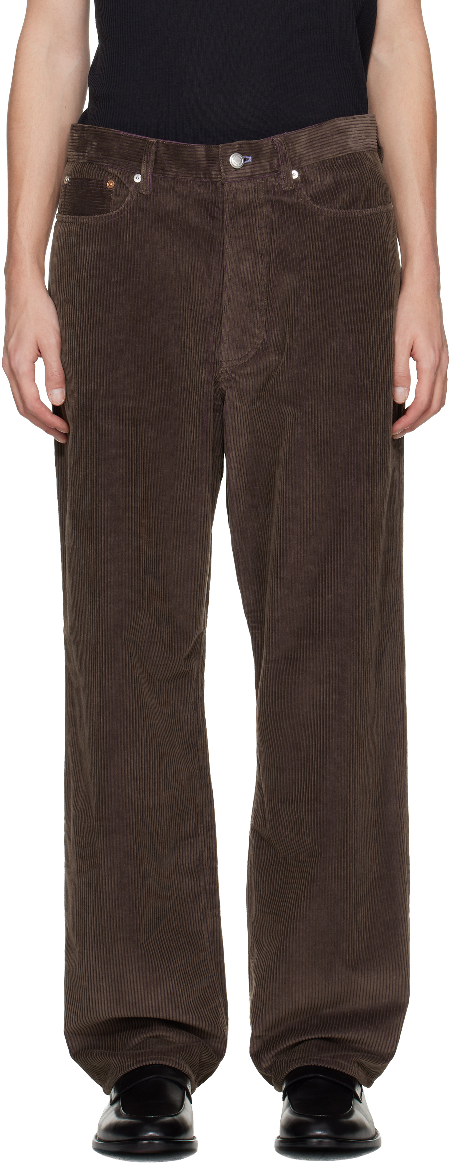 Paul Smith Brown Cotton Corduroy Trousers