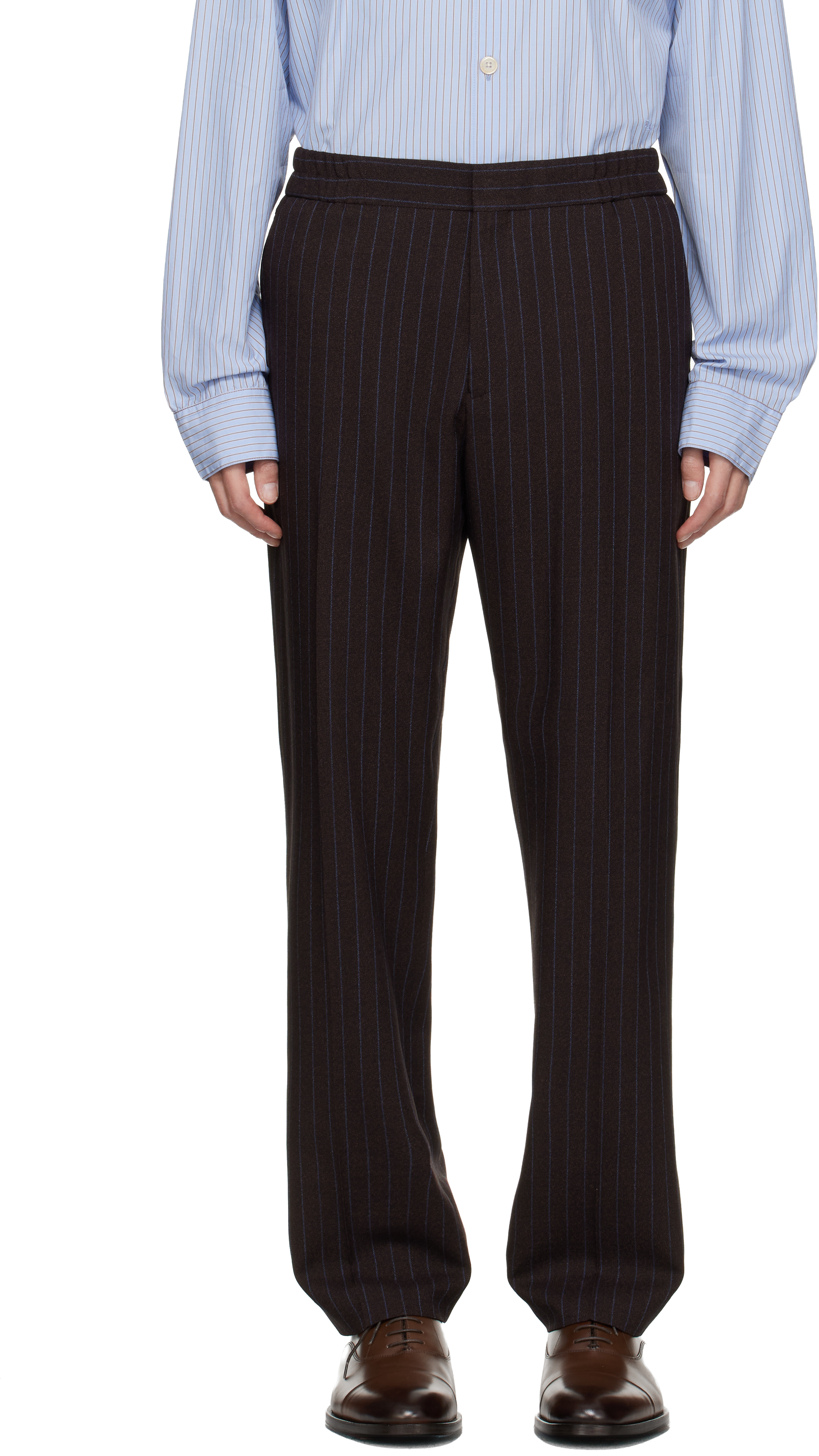 Paul Smith Burgundy Wool Trousers In Brown