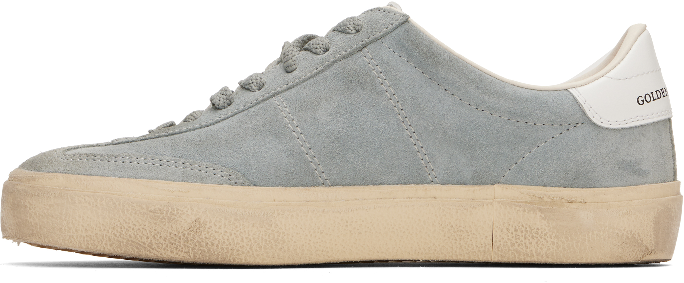 Golden Goose Deluxe Brand Soft Suede Sneakers With Vintage Detailing In Grey/white