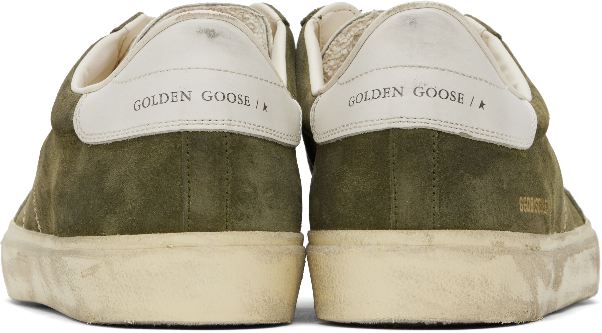 Golden Goose Low Top Sneakers In Calf Suede In Green