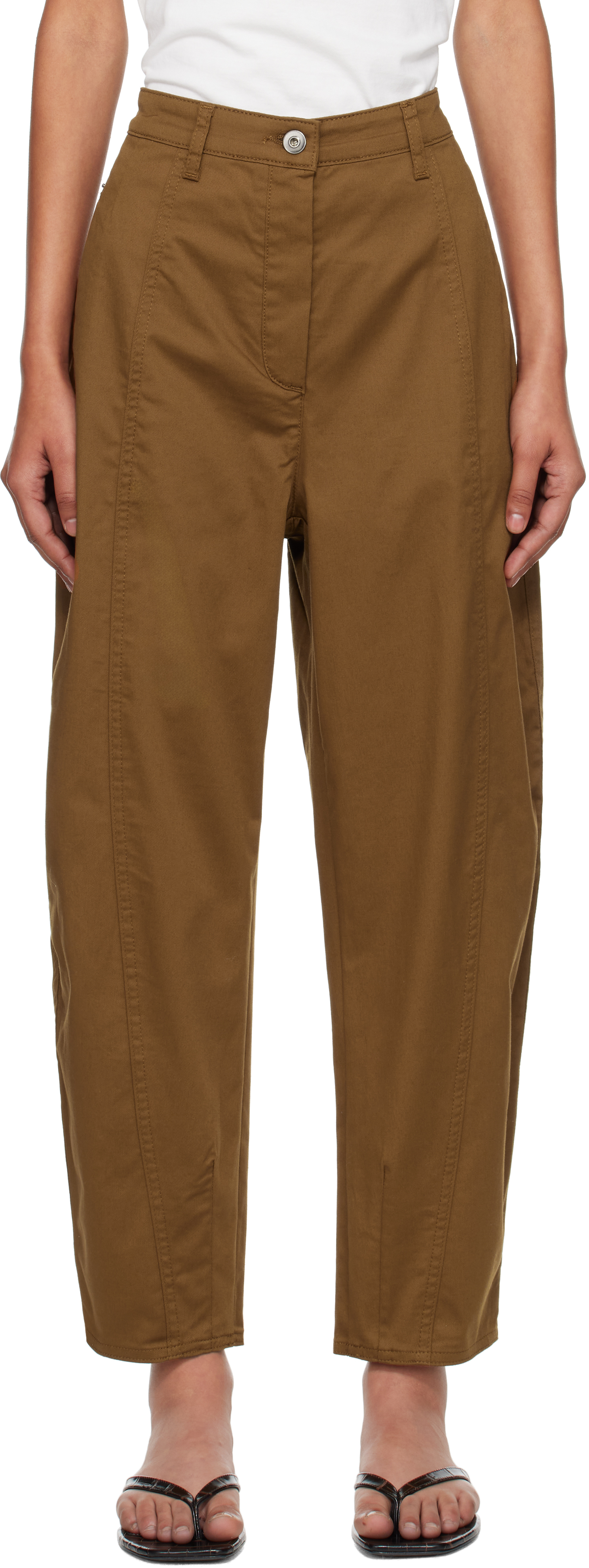 Mm By Max Mara Brown Etere Trousers