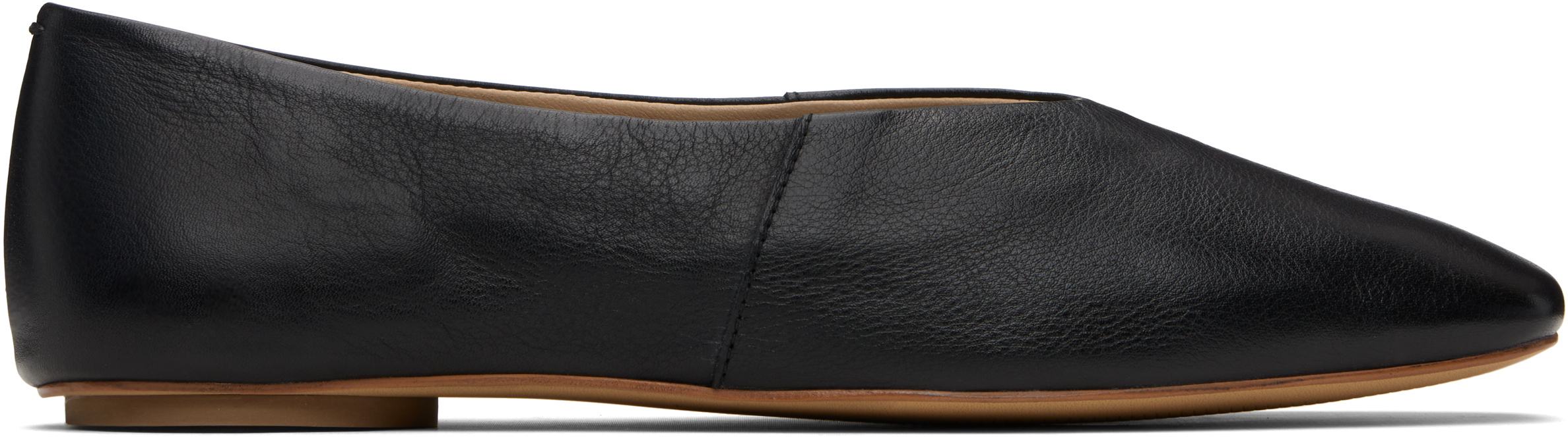 Mm By Max Mara Black Catullo Ballerina Flats In Black