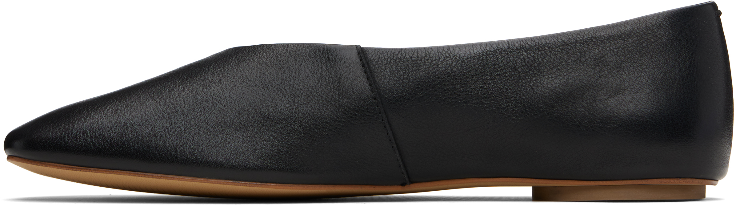 Mm By Max Mara Black Catullo Ballerina Flats In Black