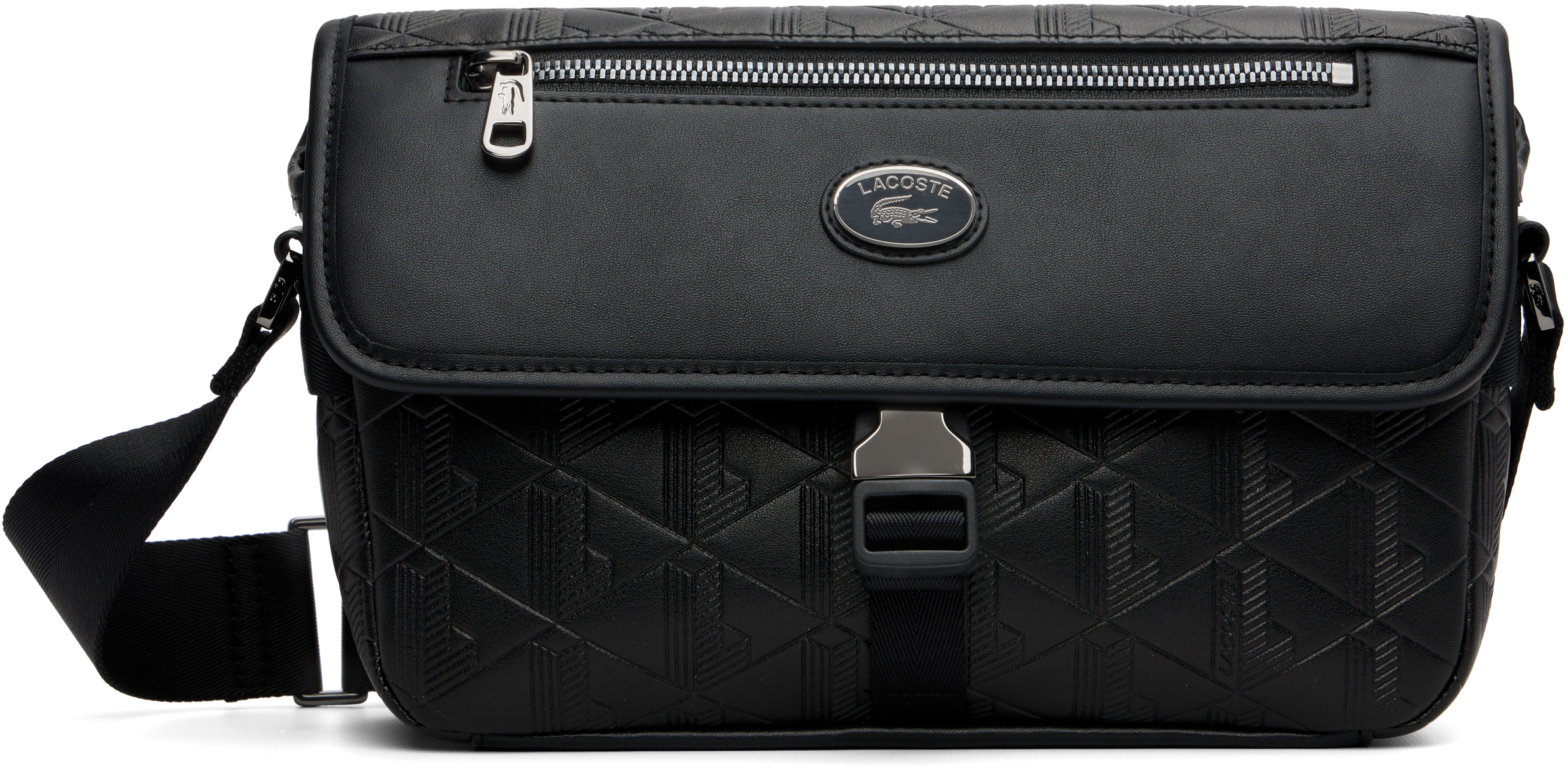 Lacoste ブラック メッセンジャーバッグ ラコステ LACOSTE メンズクラシック ミニメッセンジャーバッグ