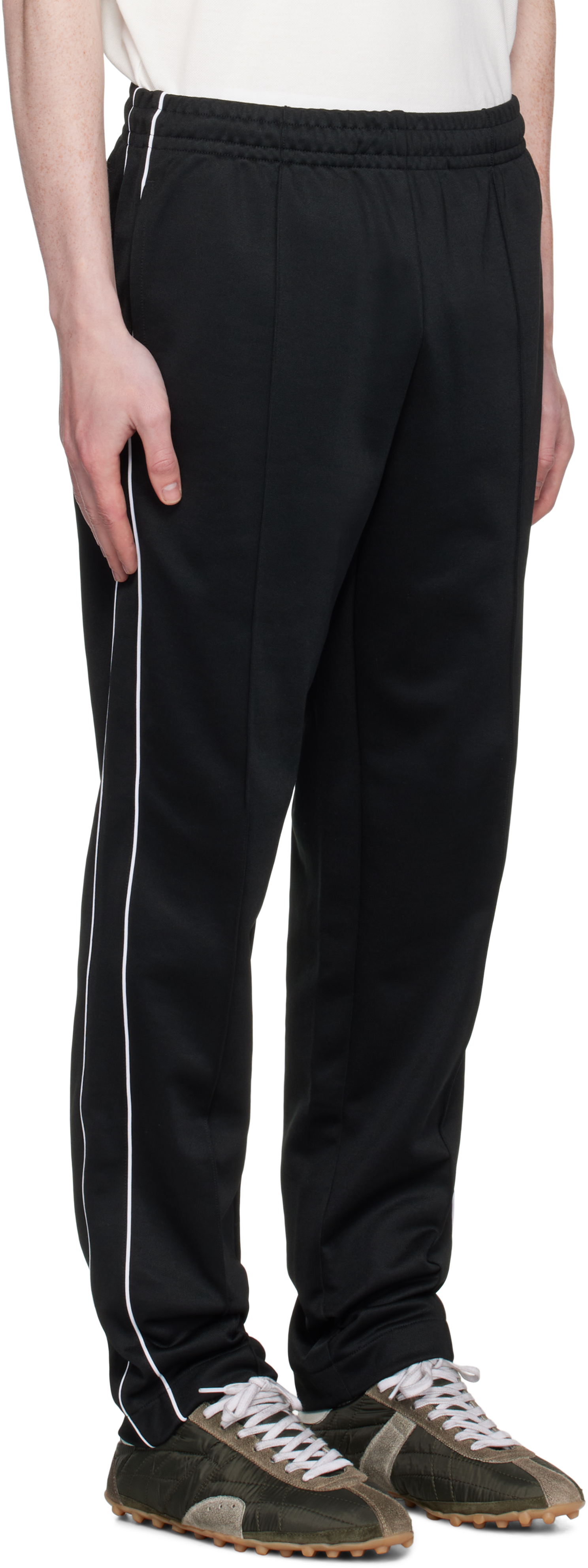 Lacoste Black Paris Piqué Sweatpants In Black