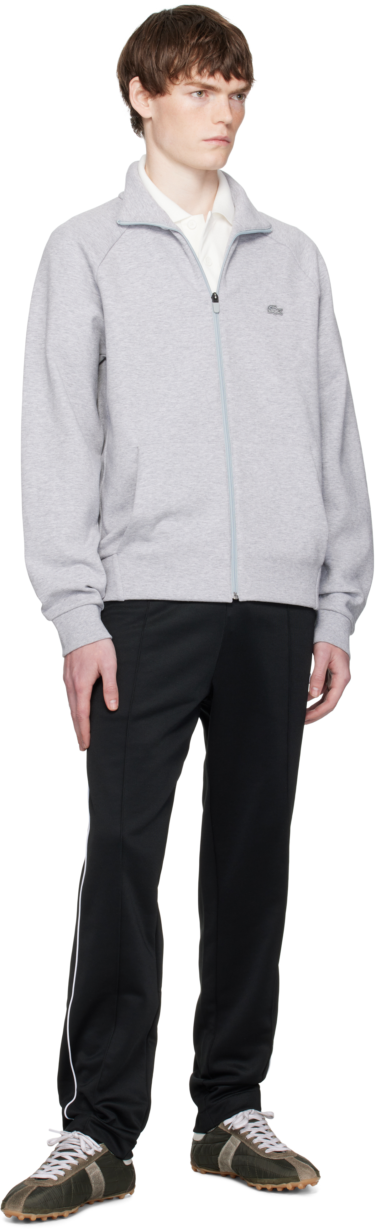 Lacoste Black Paris Piqué Sweatpants In Black