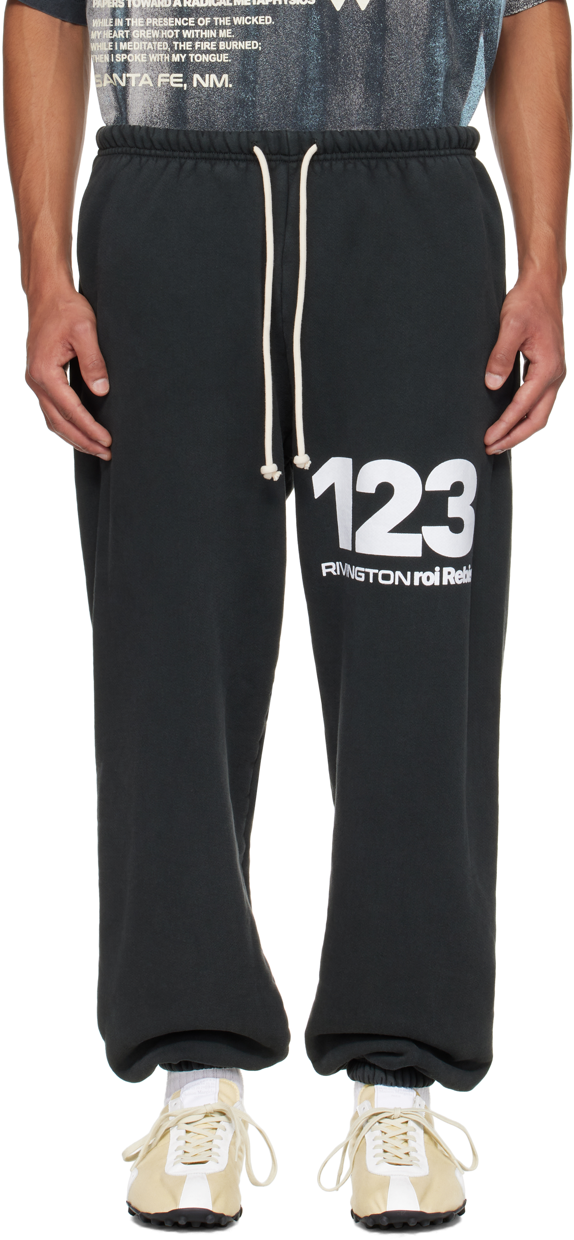 Rivington Roi Rebis Gray Metanoia Uso Sweatpants In Black