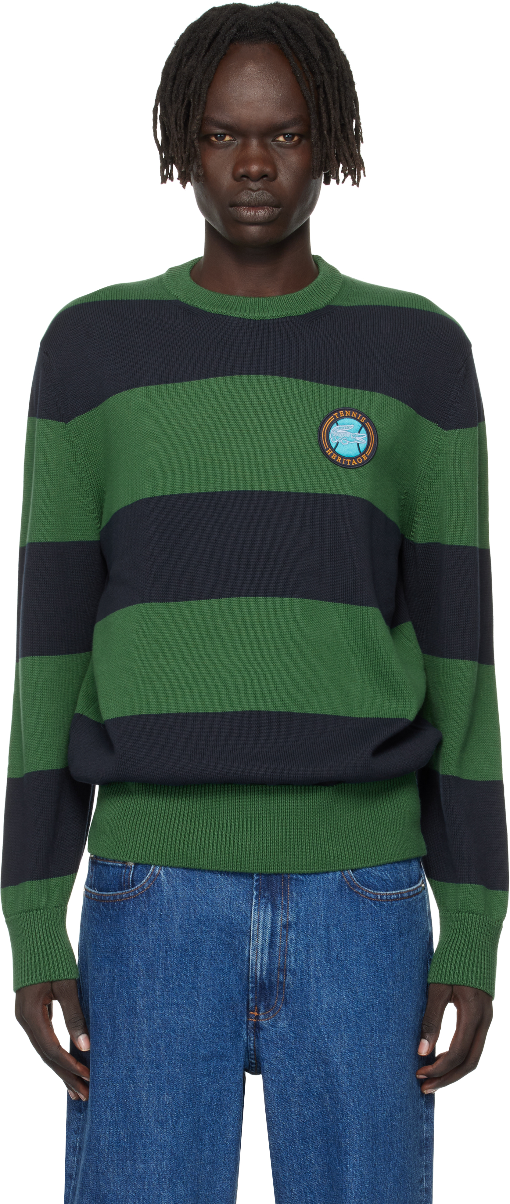 Lacoste Striped Sweater In Multi
